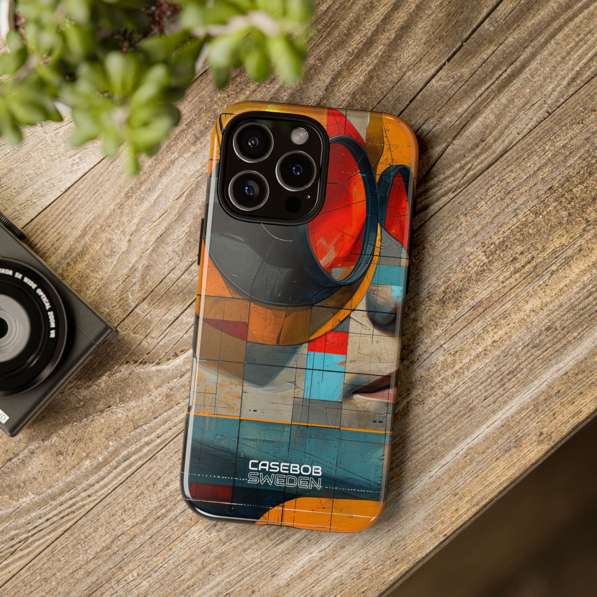 Futuristic Cubist Visions iPhone 16 - Tough