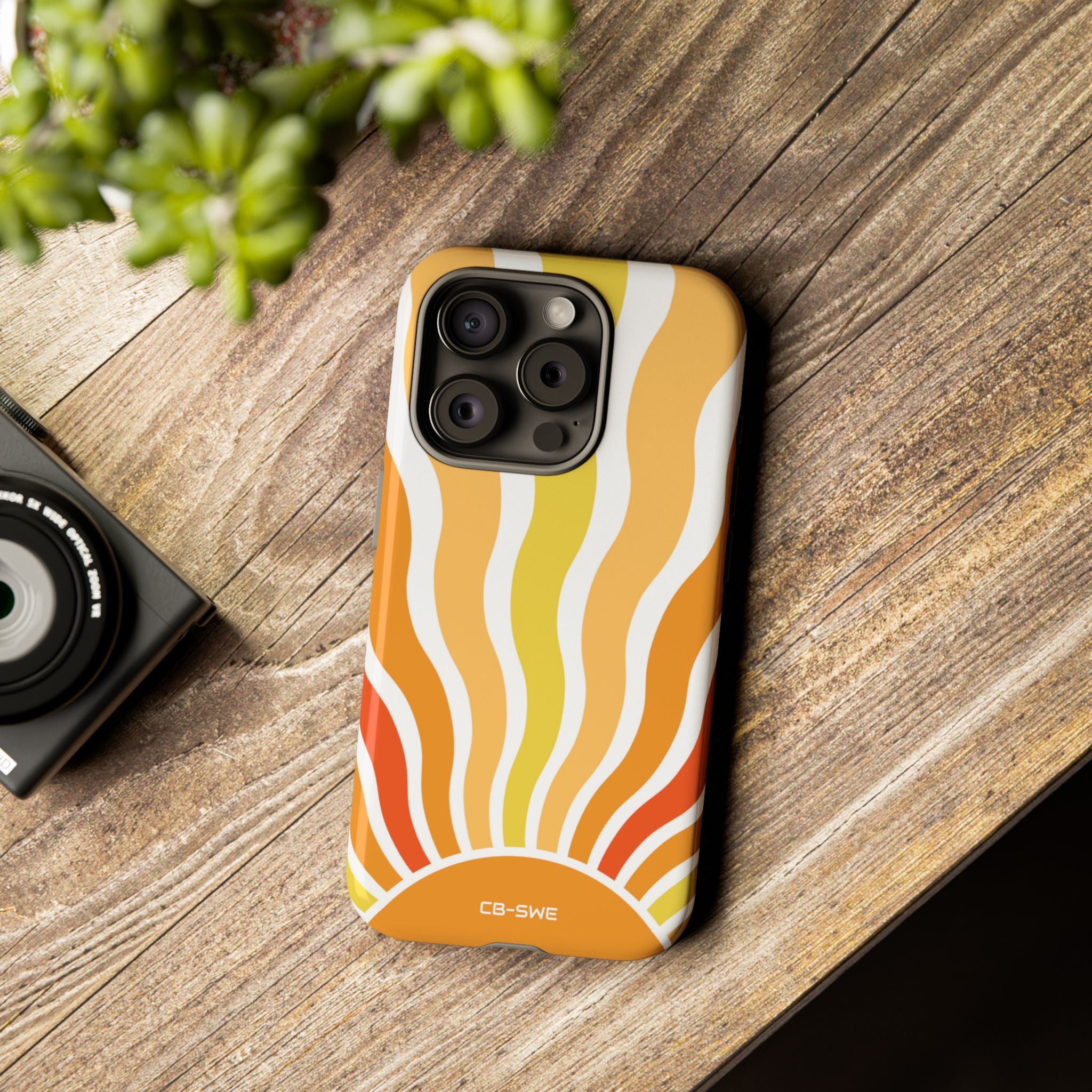 Retro Sunshine Waves - iPhone Case