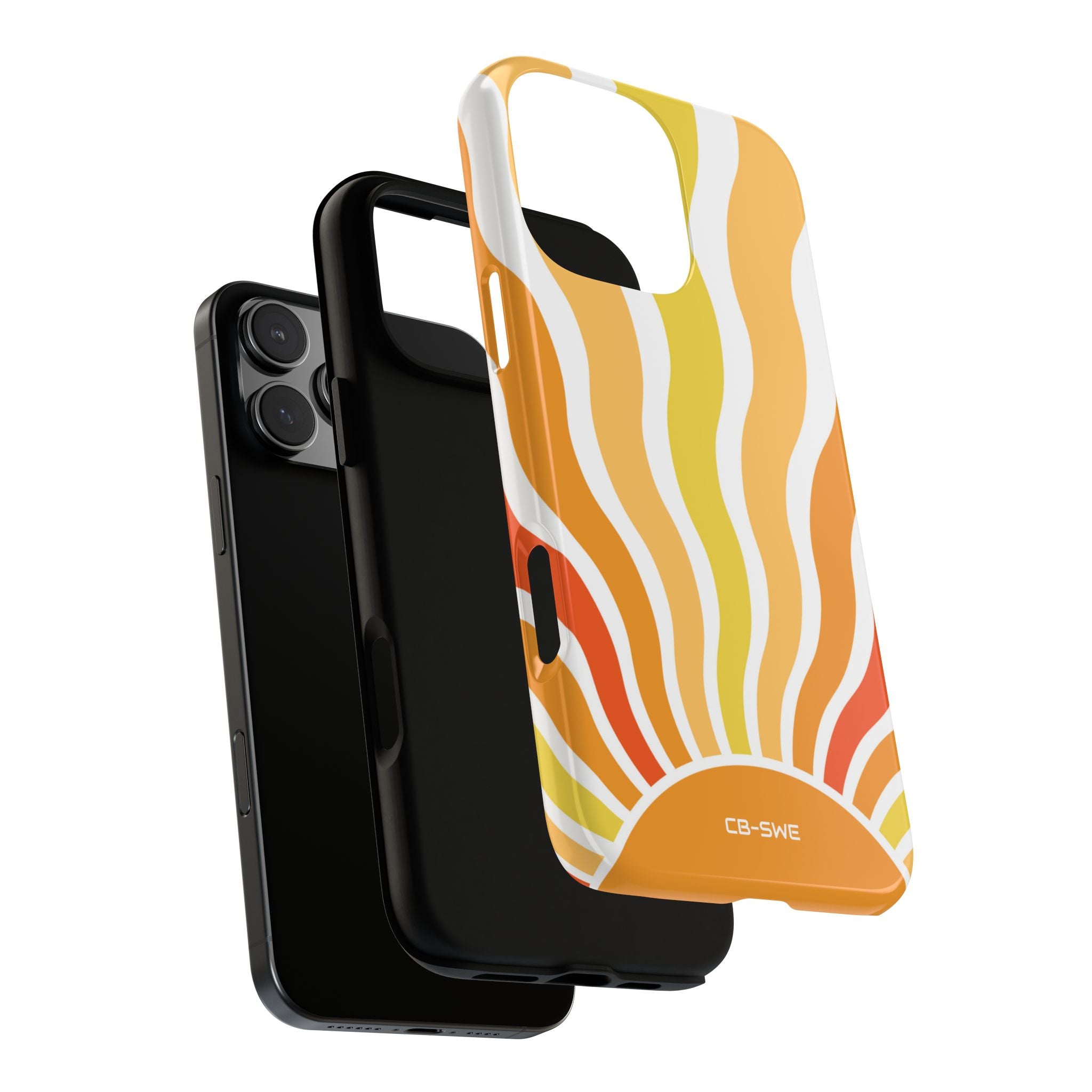 Retro Sunshine Waves - iPhone Case