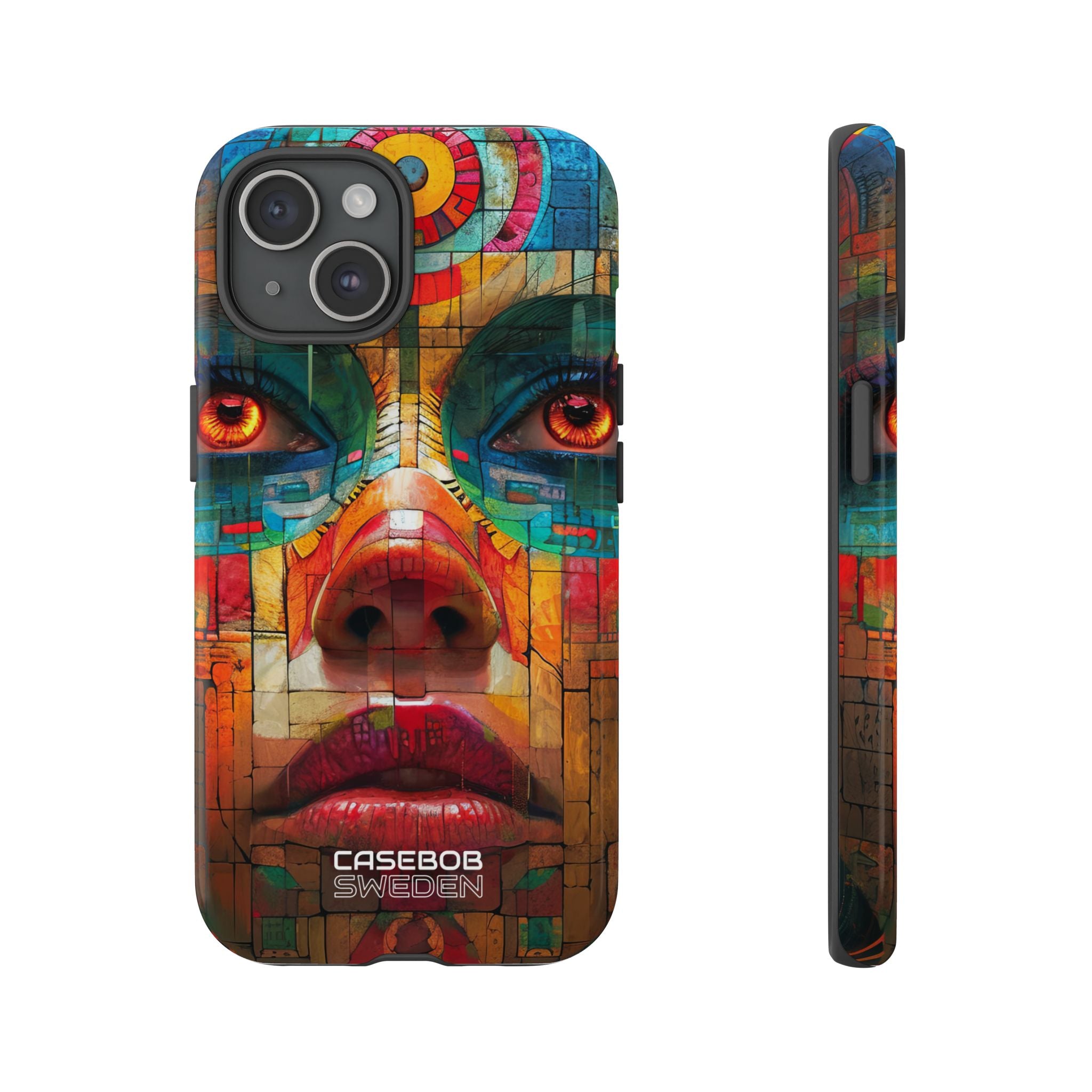Ritratto Fiamma Geometrica iPhone 15 - Tough