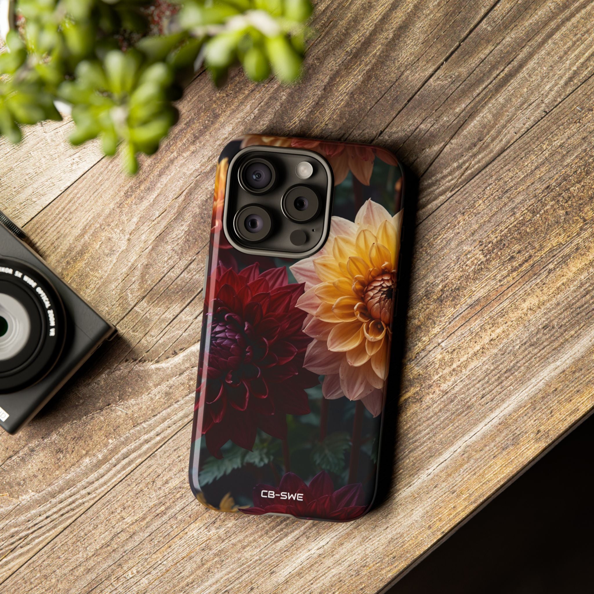 Dahlias Embrace Light - iPhone Case