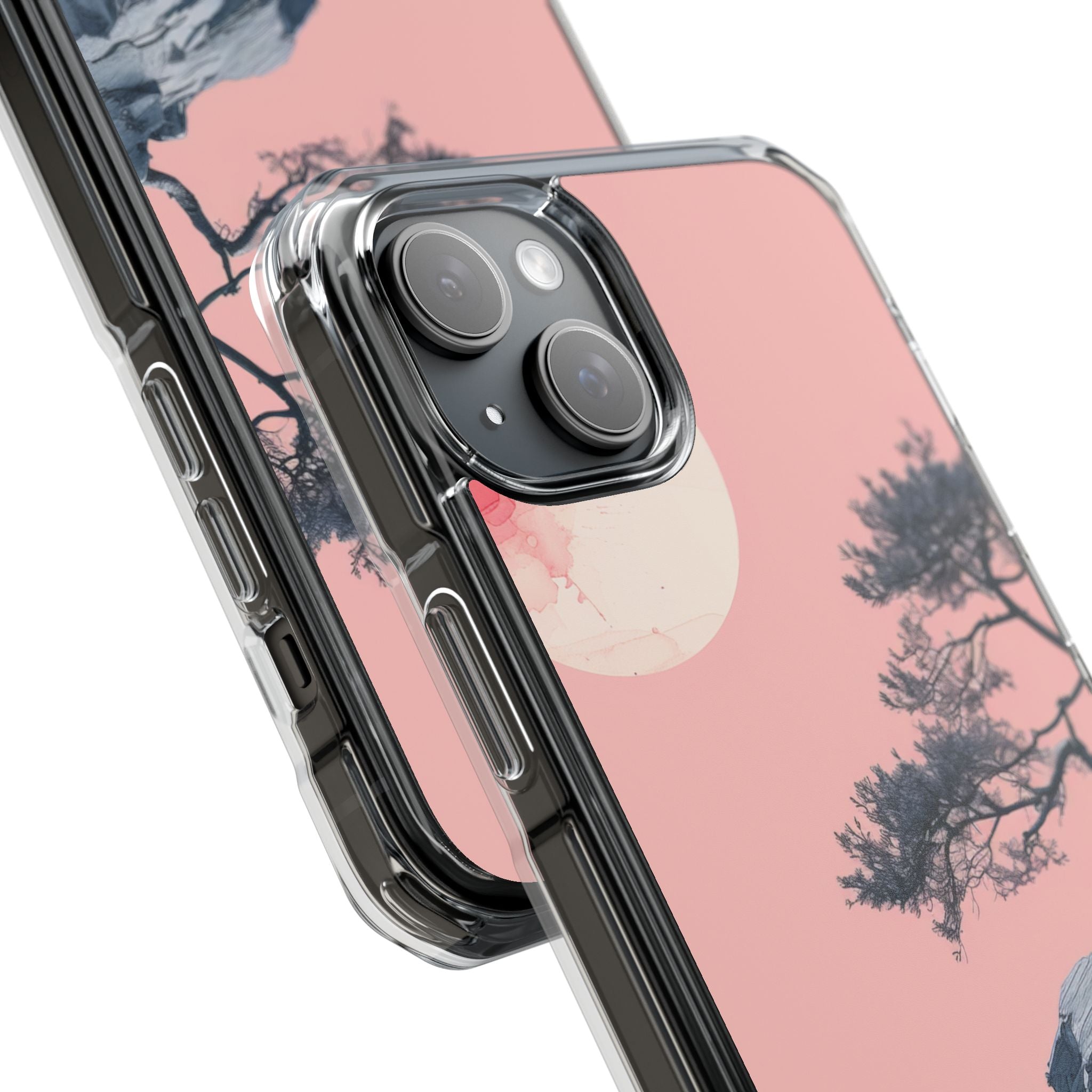Pink Cliff Solitude iPhone 15 - Impact Clear+