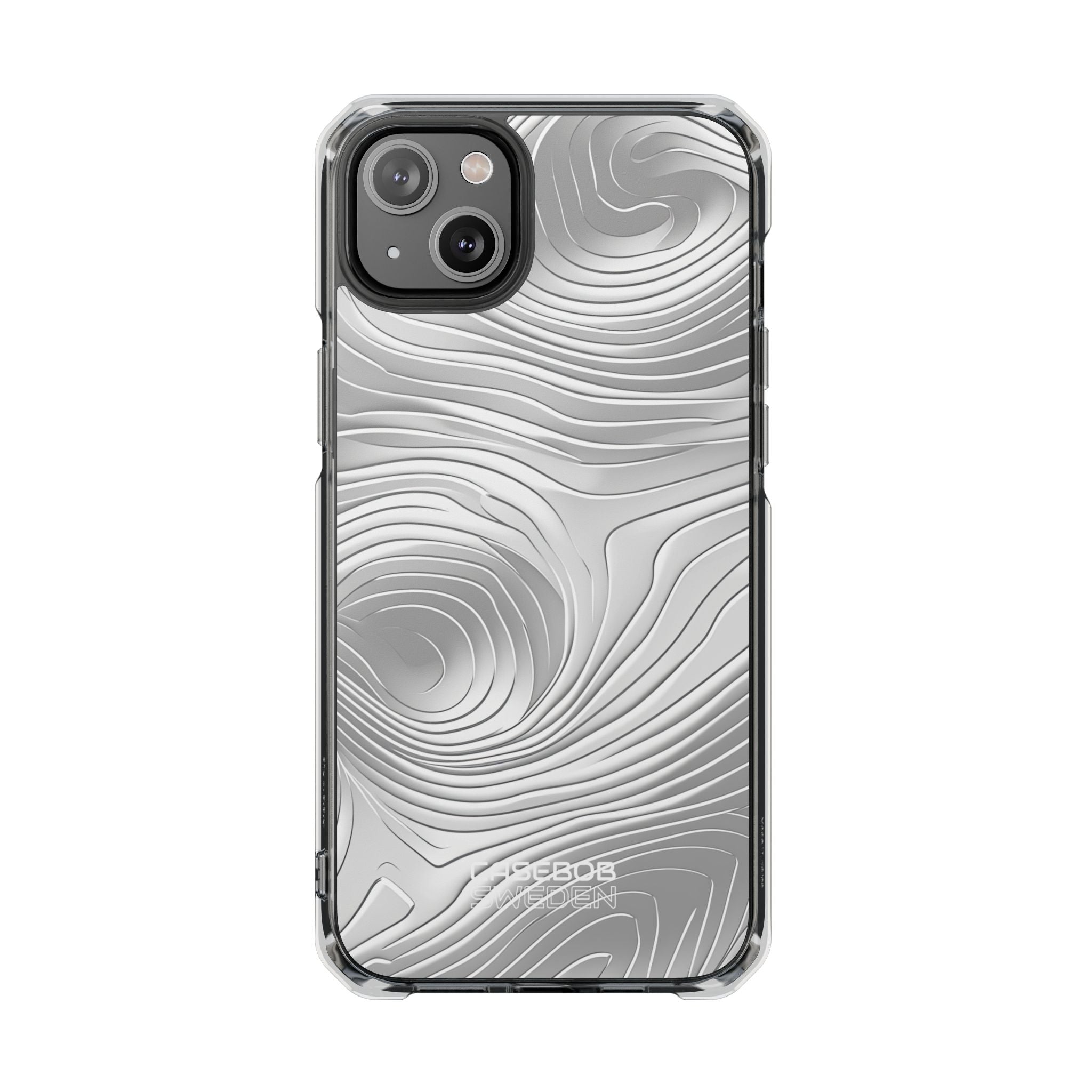 Monochrome Flow Lines iPhone 14 - Impact Clear+
