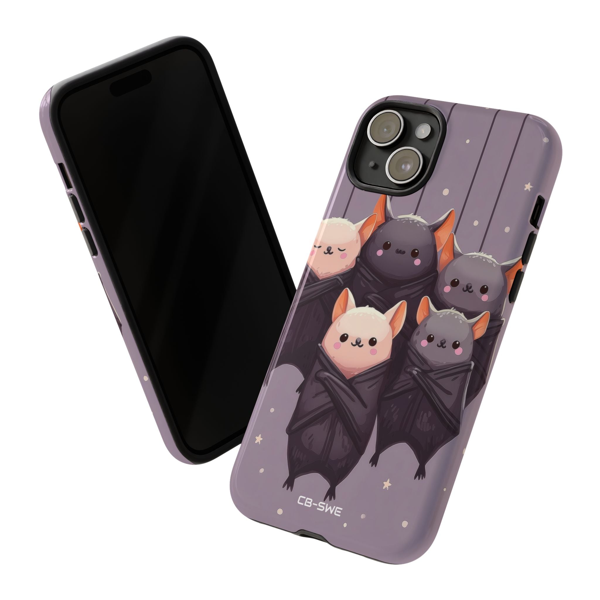 Playful Bats Hang - iPhone Case