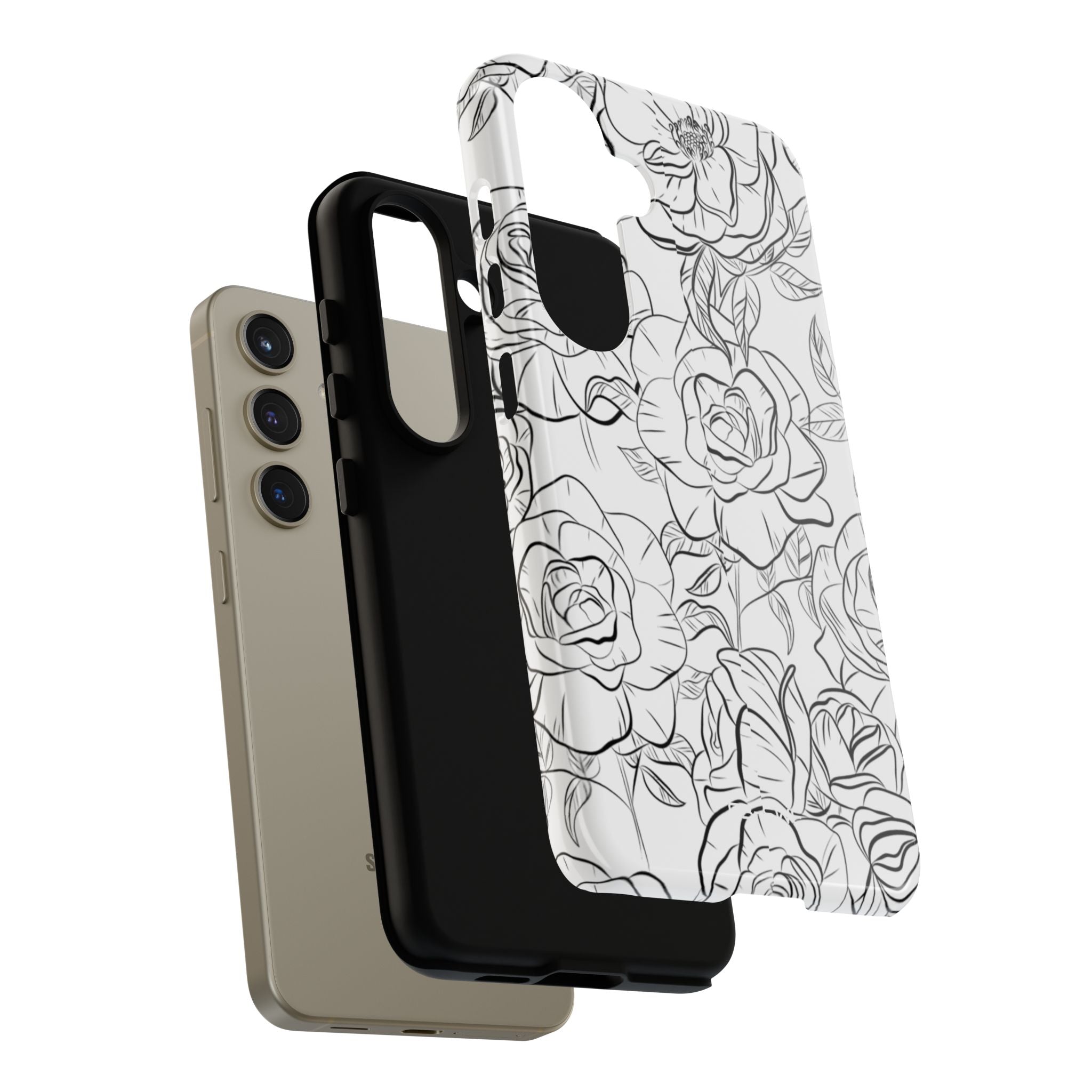 Intricate Rose Sketches - Samsung Case