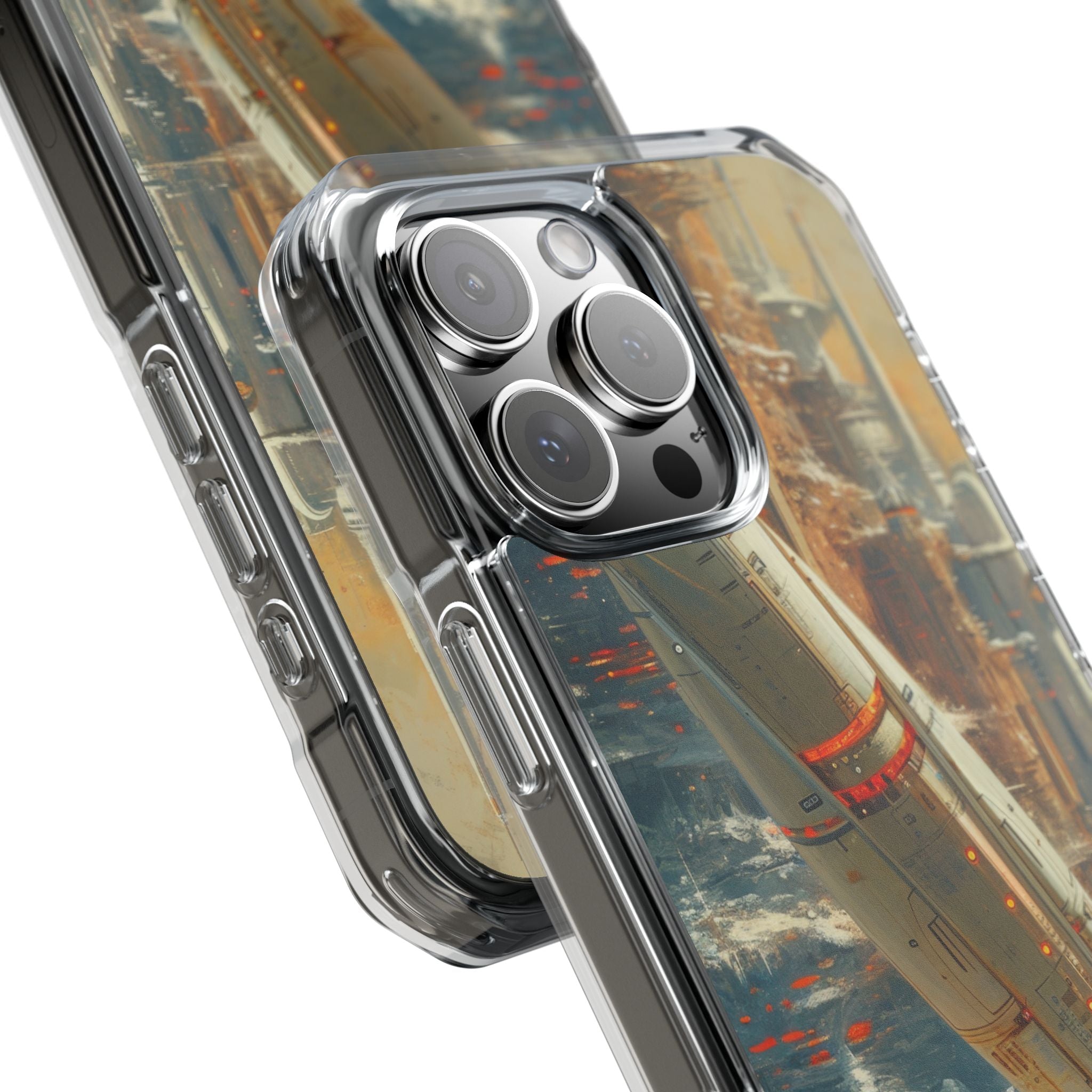 Futuristic Forest Voyage iPhone 16 - Impact Clear+