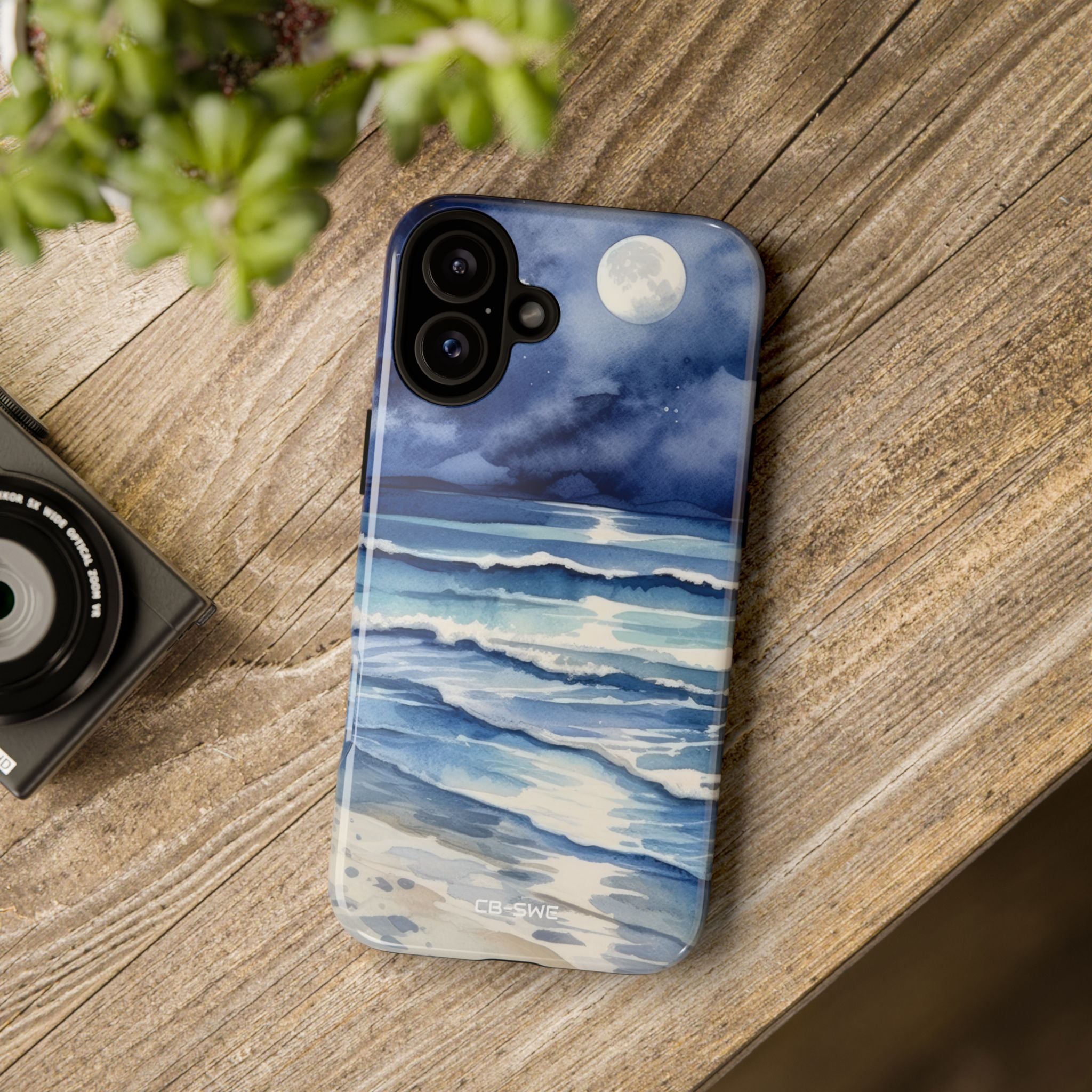 Moonlight Reflects Waves - iPhone Case