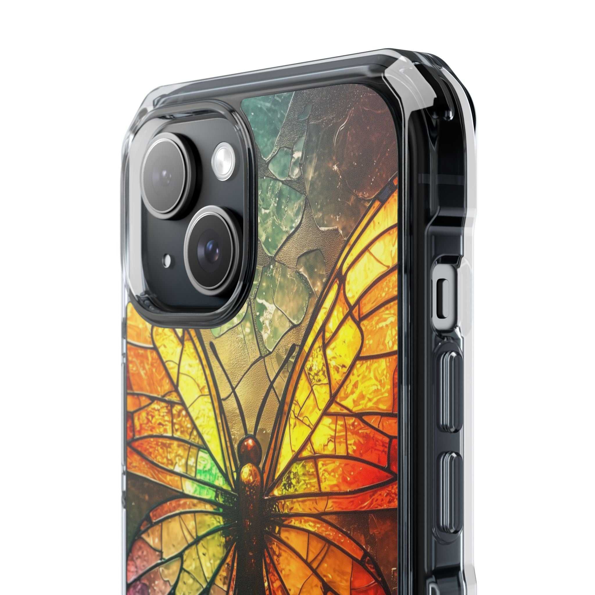 Mosaic Butterfly Glow iPhone 15 Case - Impact