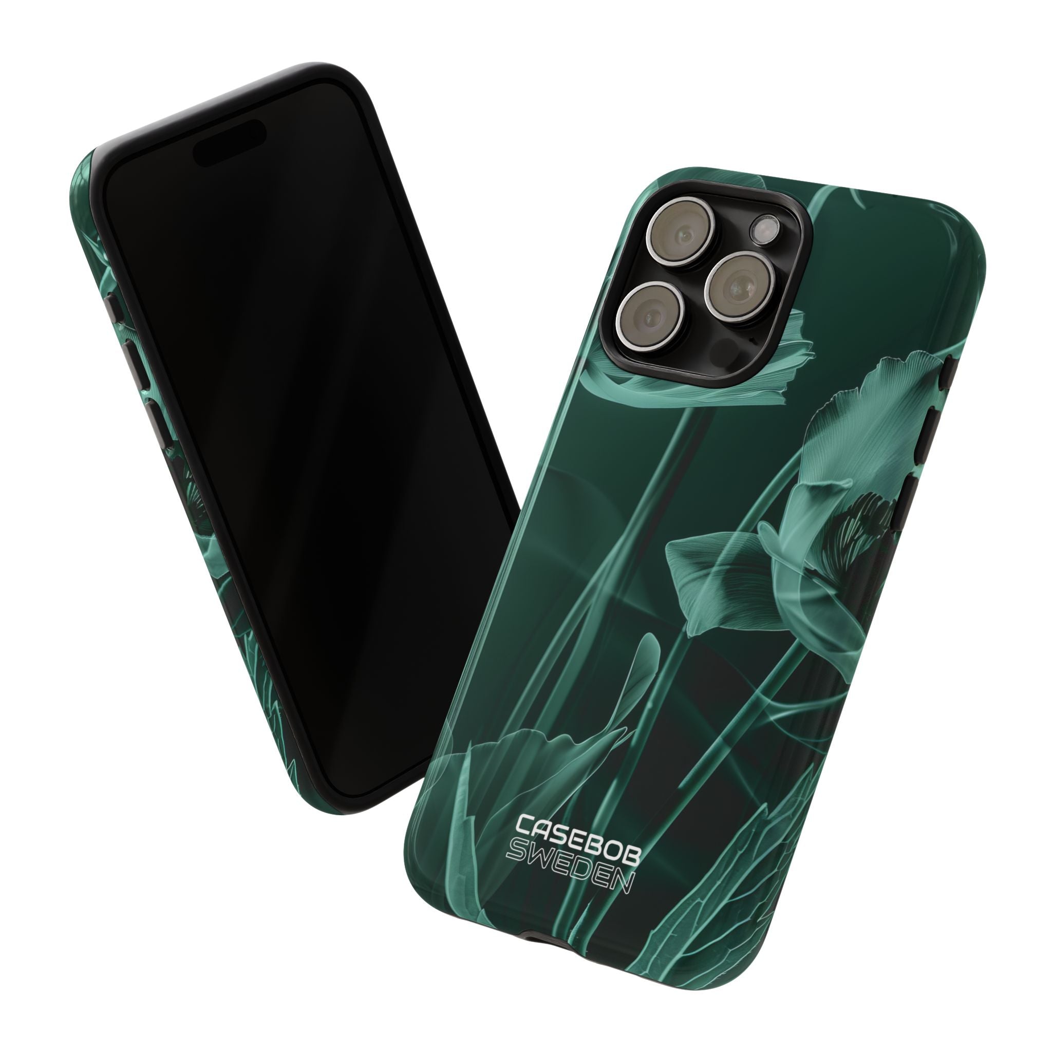 Teal Bloom Radiance iPhone 15 - Resistente