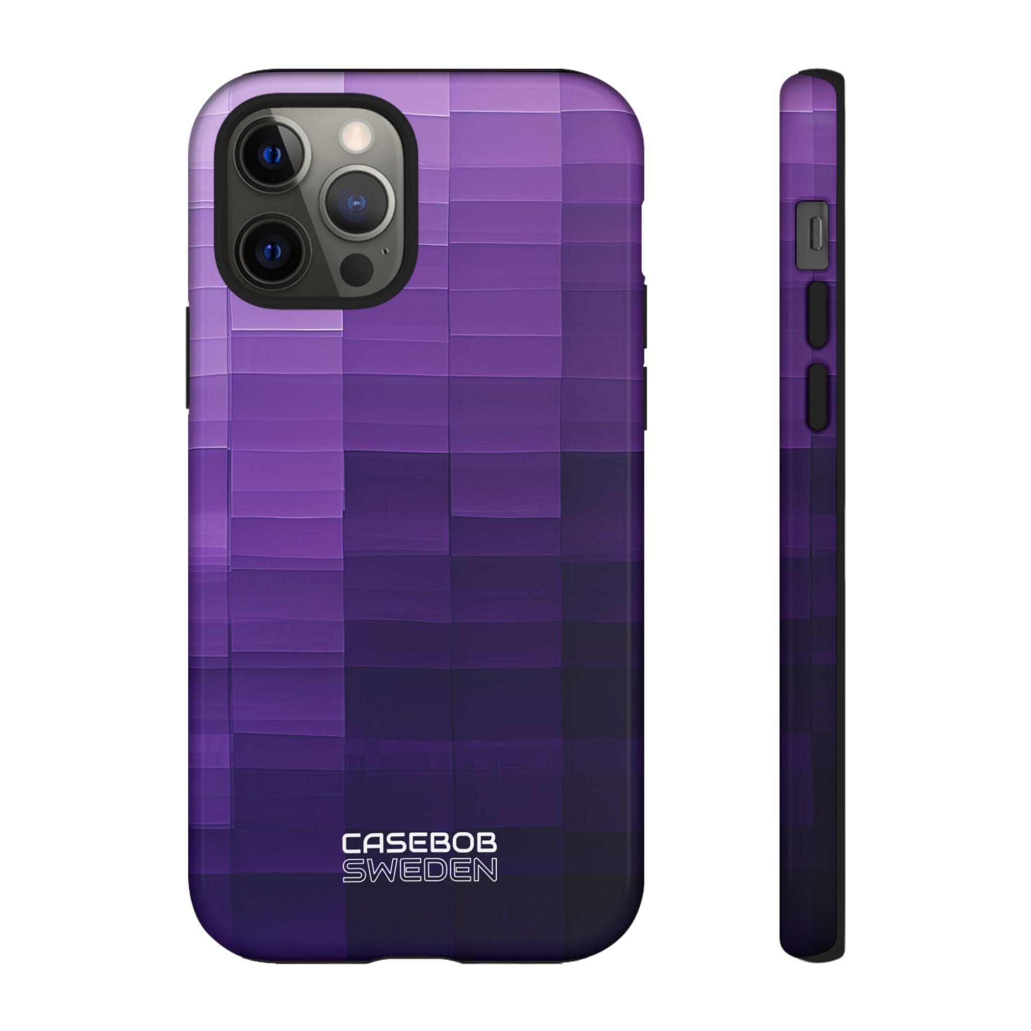 Purple Horizon Grid iPhone 12 - Tough