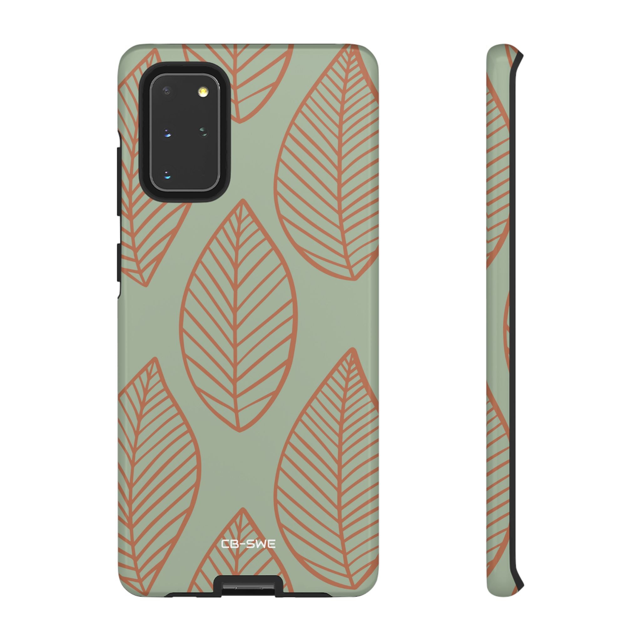 Mint and Orange Leaves - Samsung Case