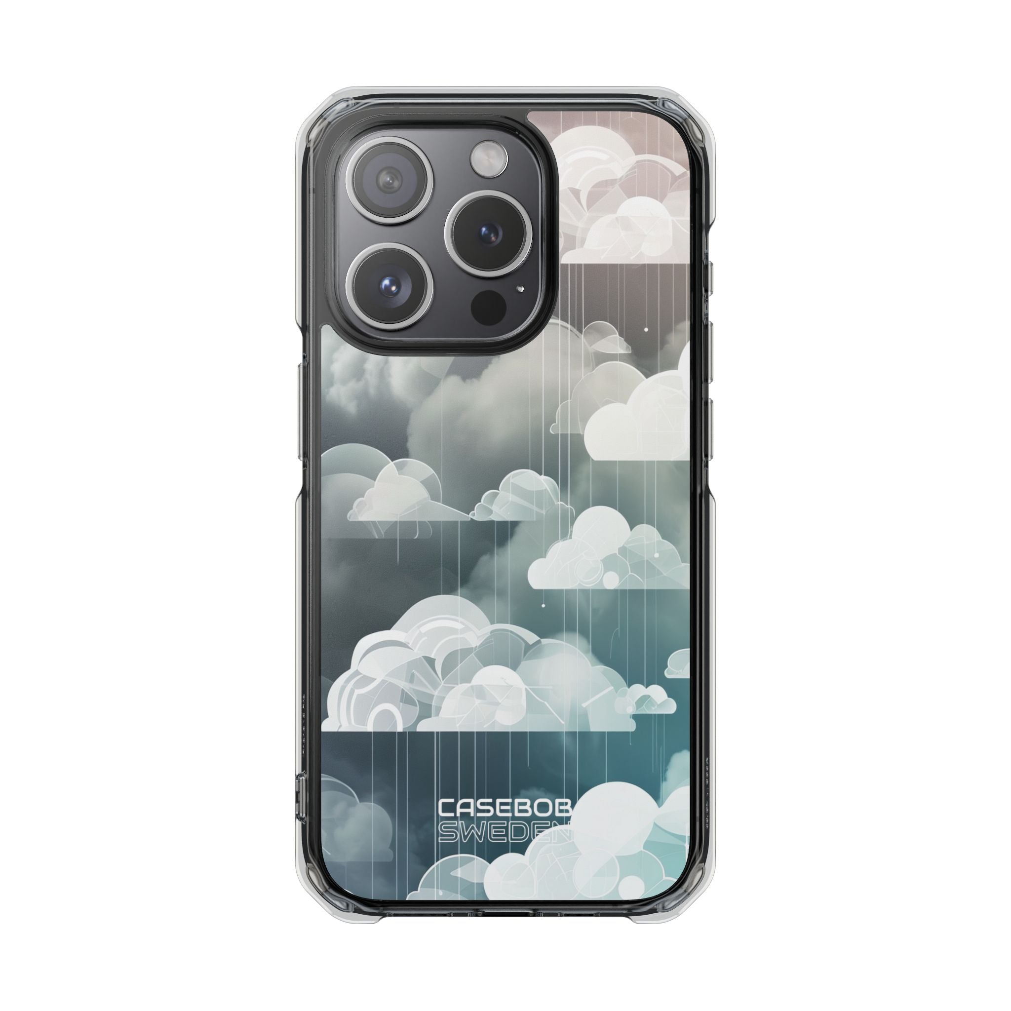 Silver Dream Clouds iPhone 15 - Impact Clear+