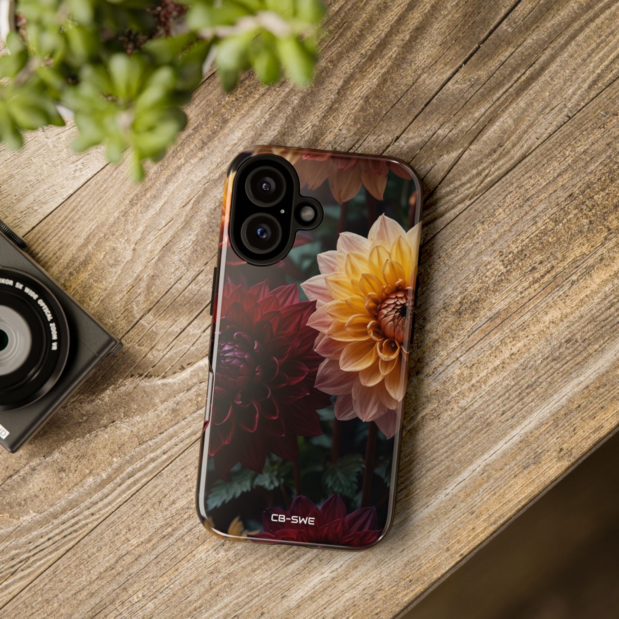 Dahlias Embrace Light - iPhone Case
