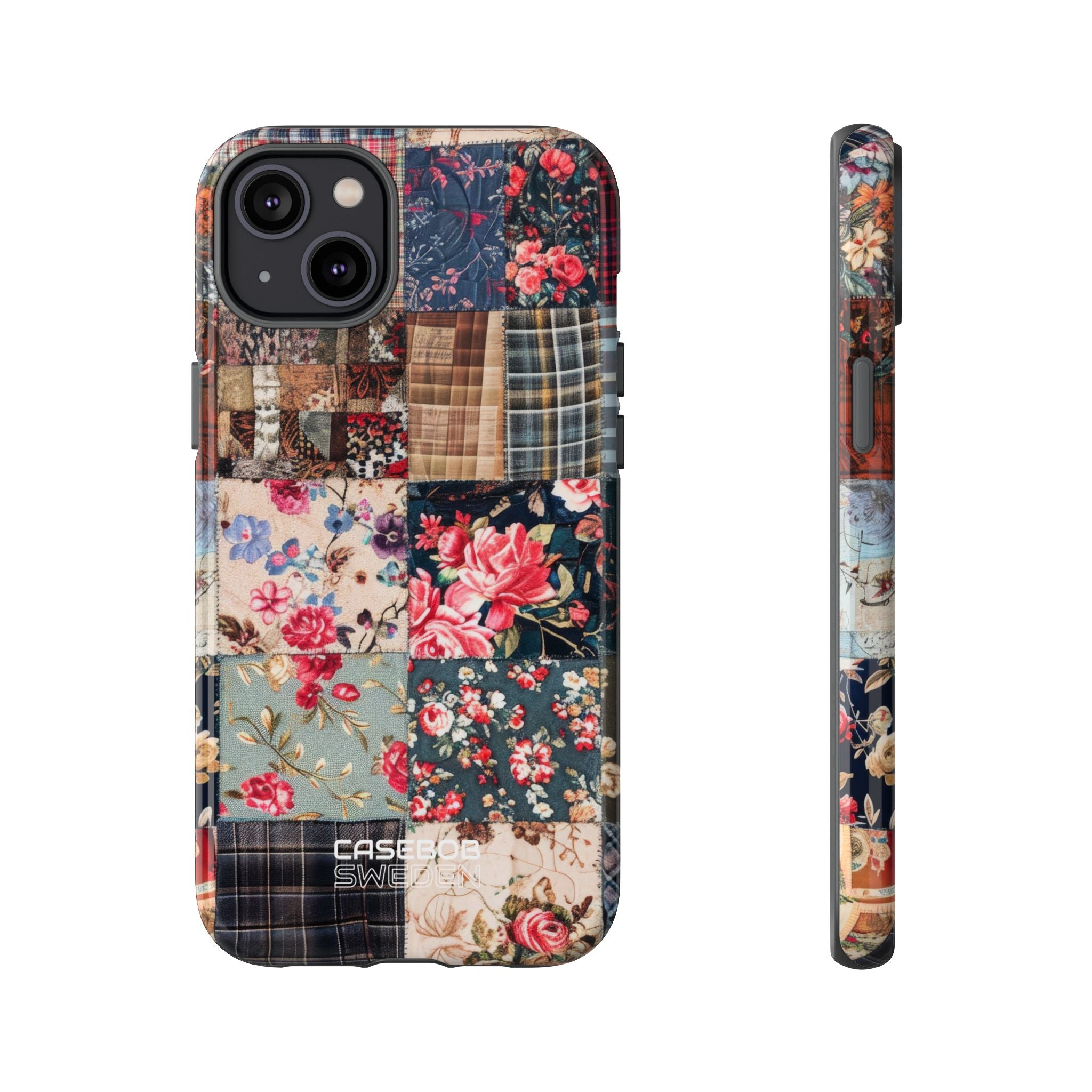 Patchwork floreale trapuntato iPhone 14 - Tough