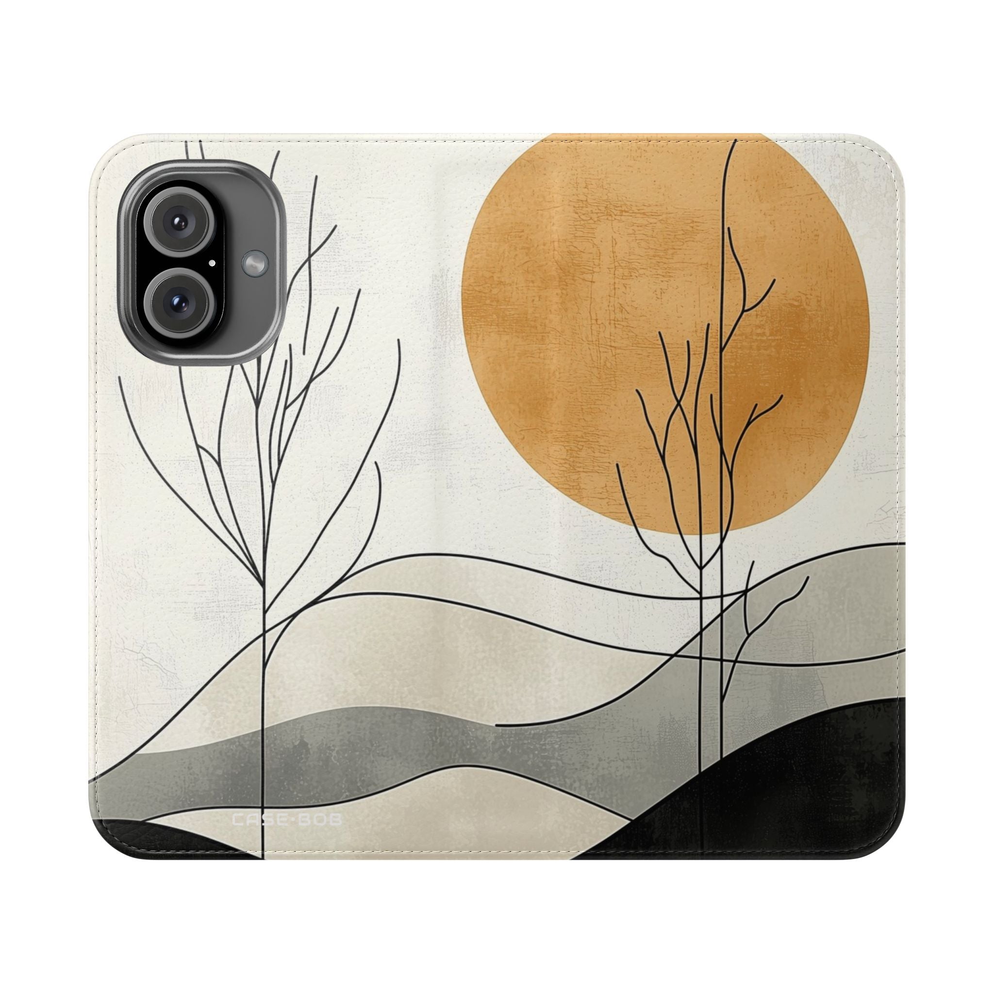 Orange Eclipse Trees - iPhone 16 Case - Wallet