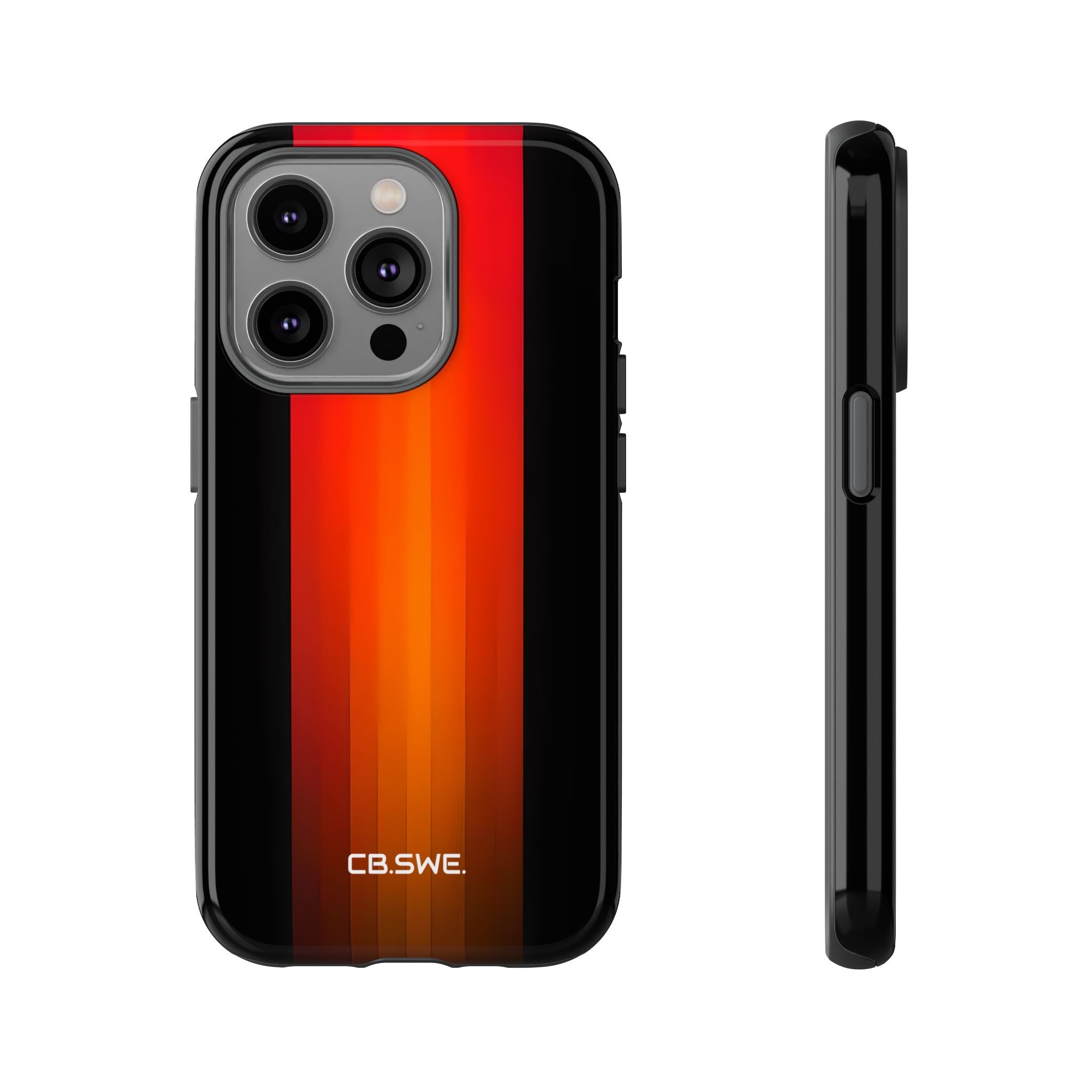Vibrant Red to Black Gradient Minimalist Phone iPhone 14 - Tough