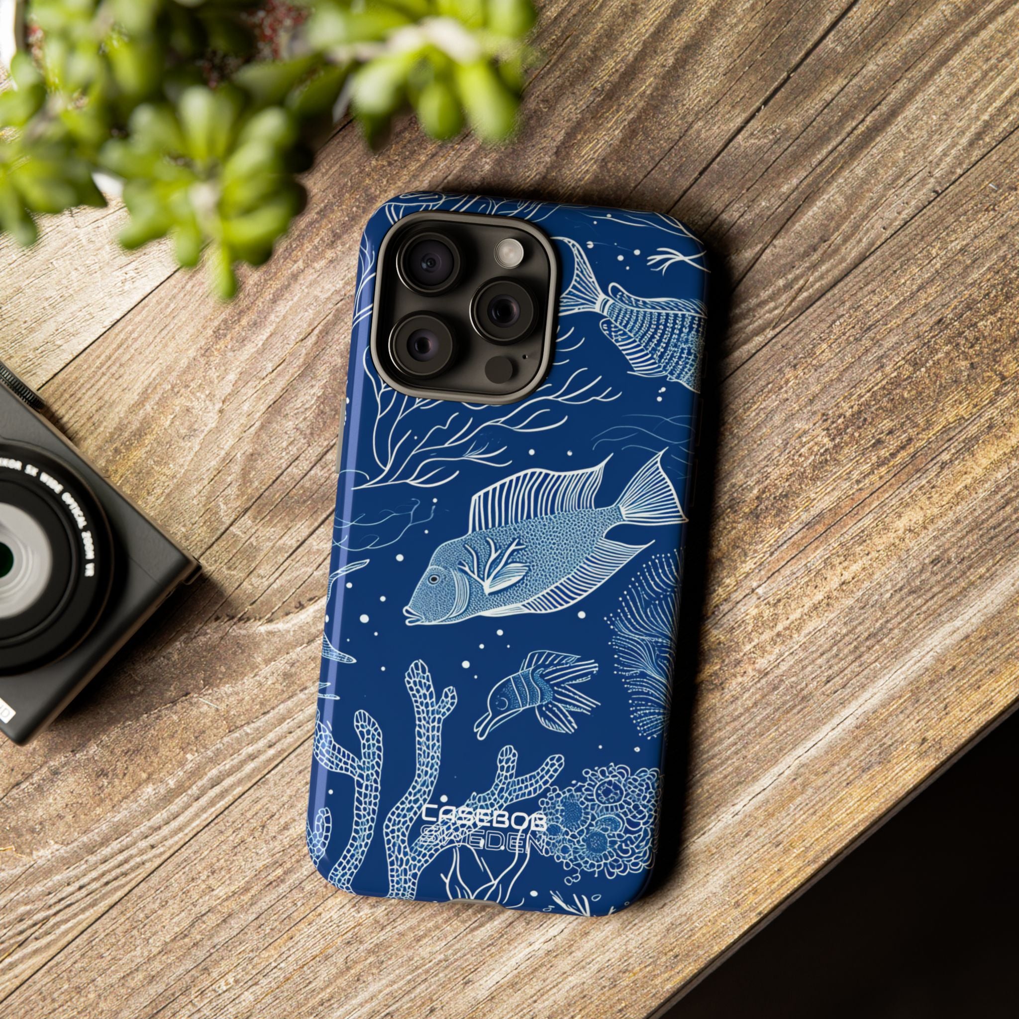 Blue Coral Garden iPhone 15 - Tough
