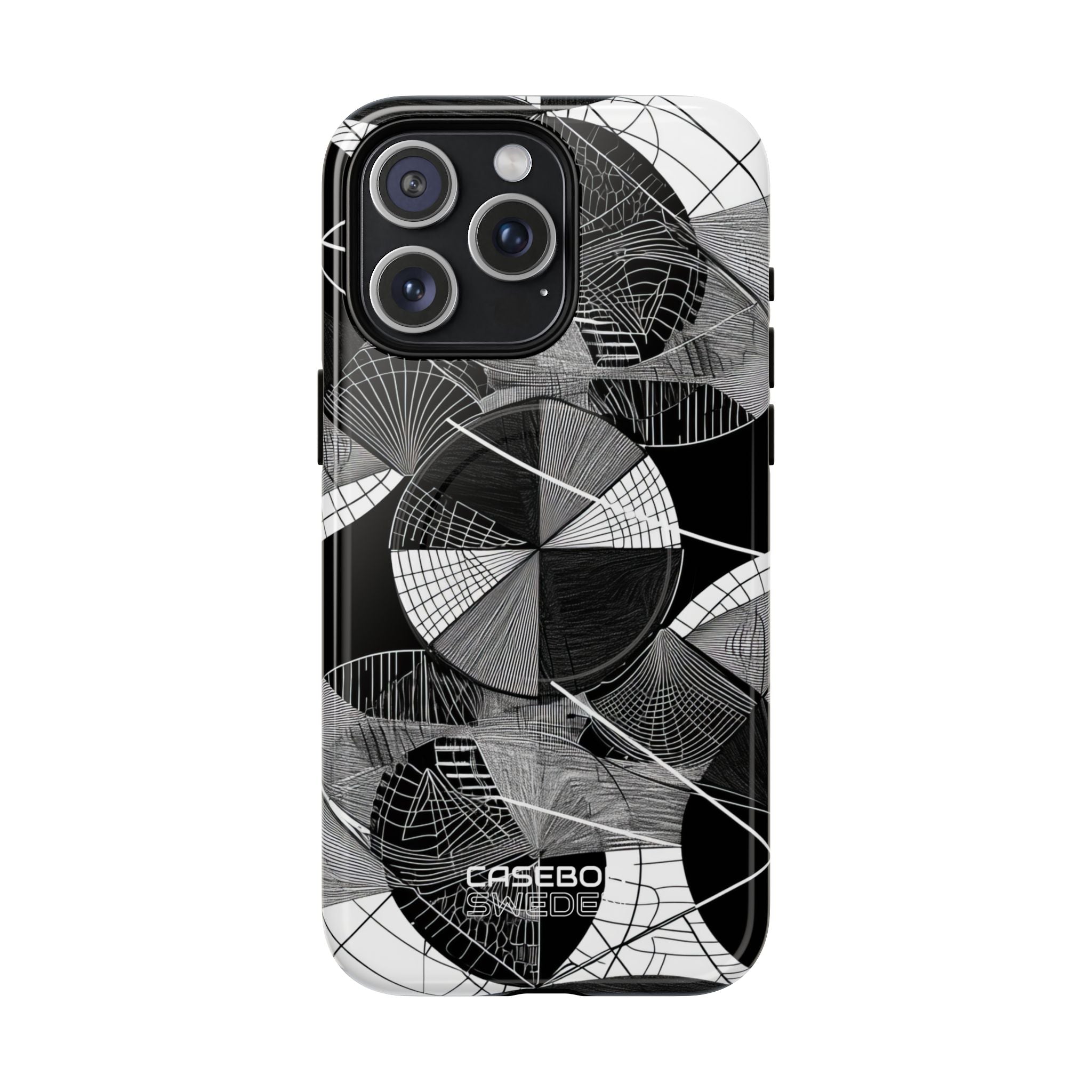 Labirinto a Cerchio Monocromatico iPhone 15 - Tough+