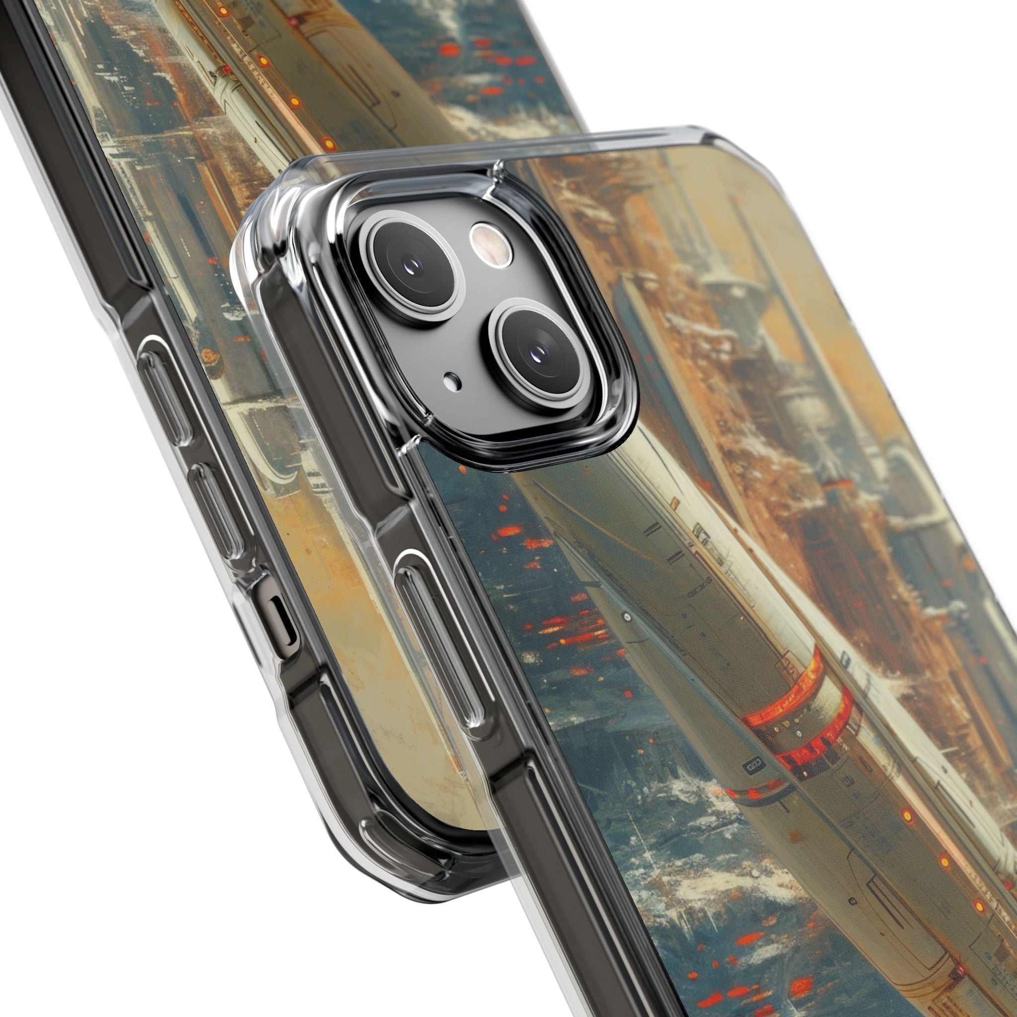 Futuristic Forest Voyage iPhone 14 - Impact Clear+