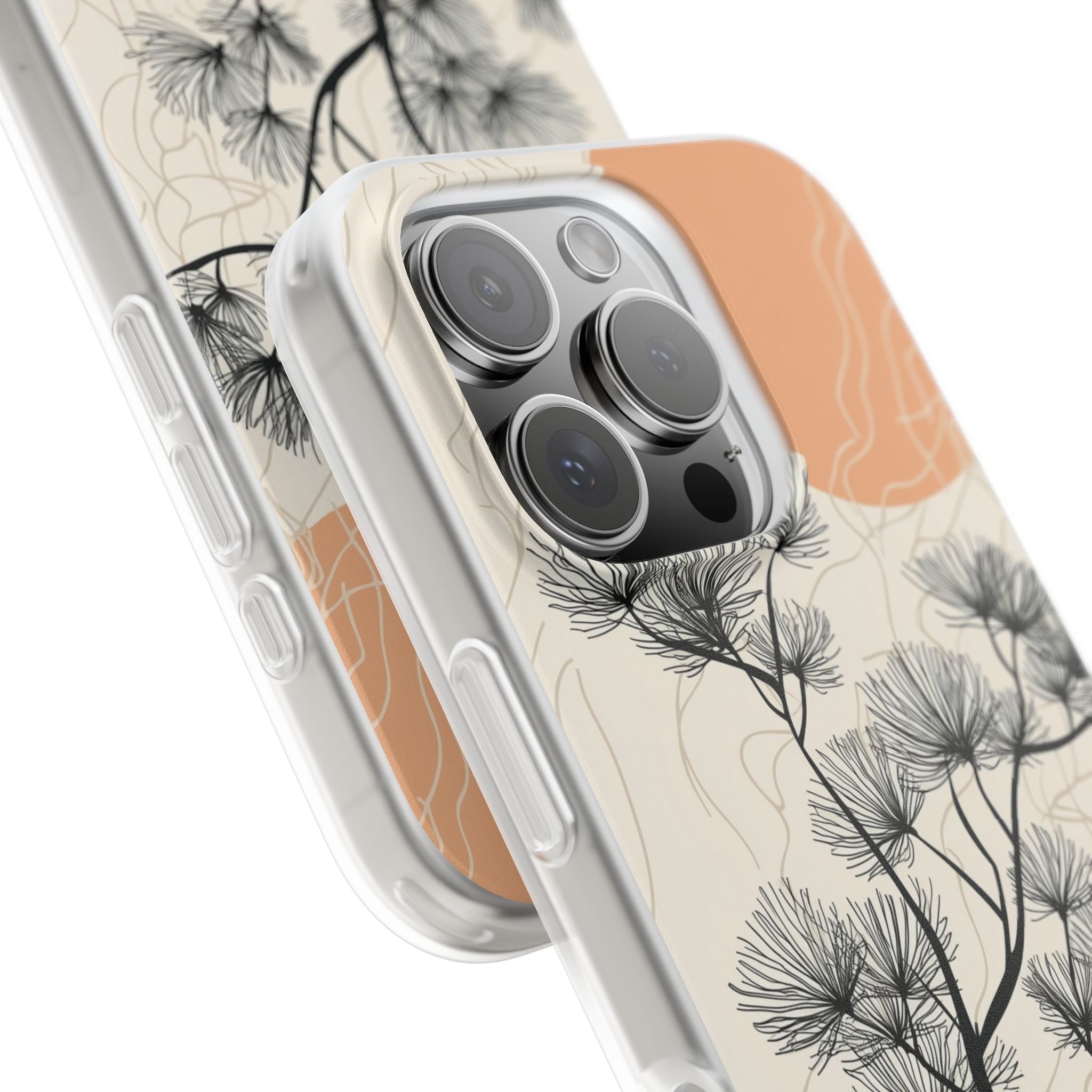 Spiky Tree Sunset iPhone 16 Pro Case - Soft