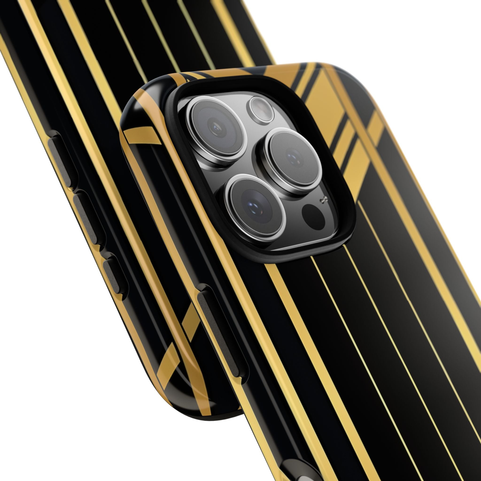 Golden Geometric Symphony iPhone 16 - Tough