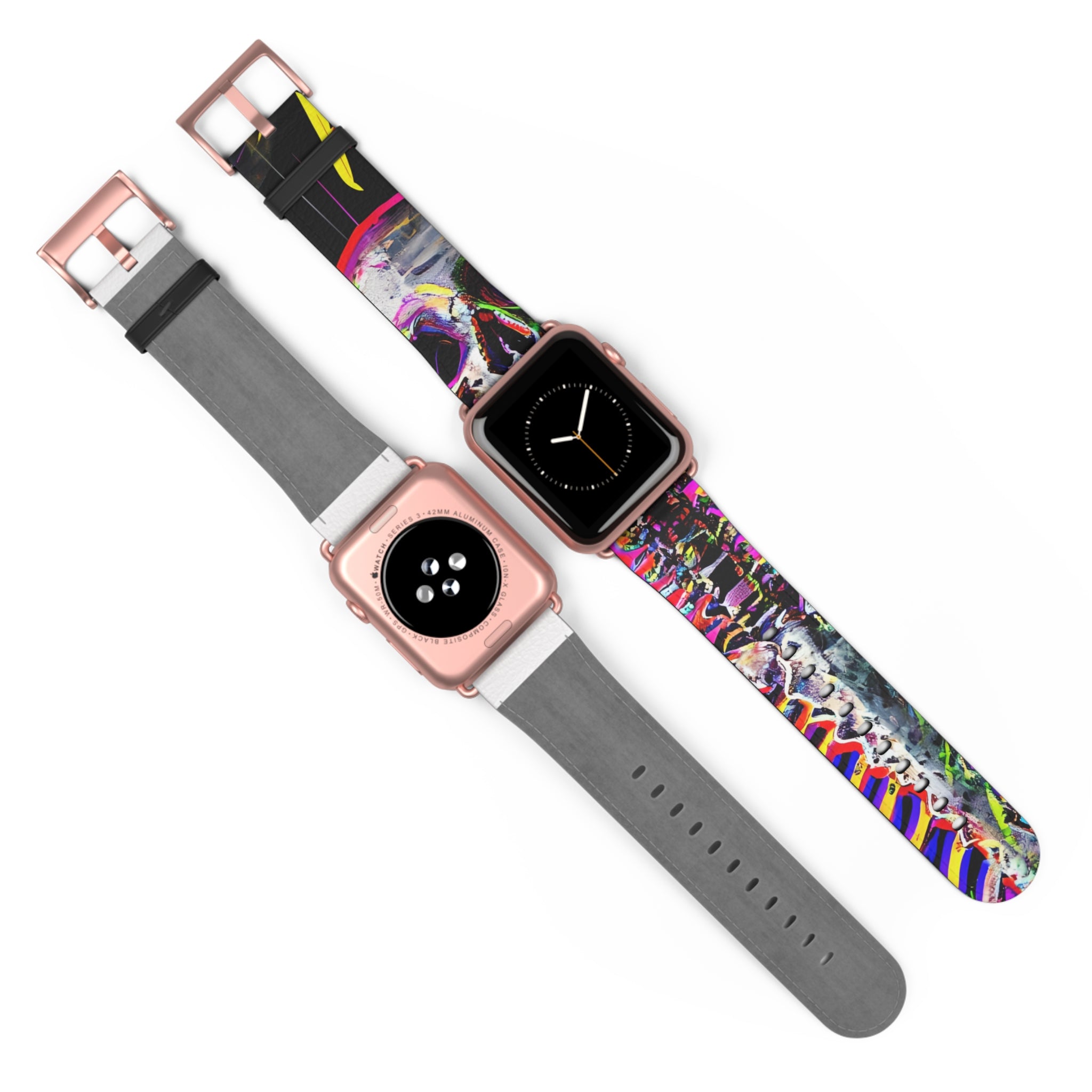 Neon Skeleton Laughter - Watch Band