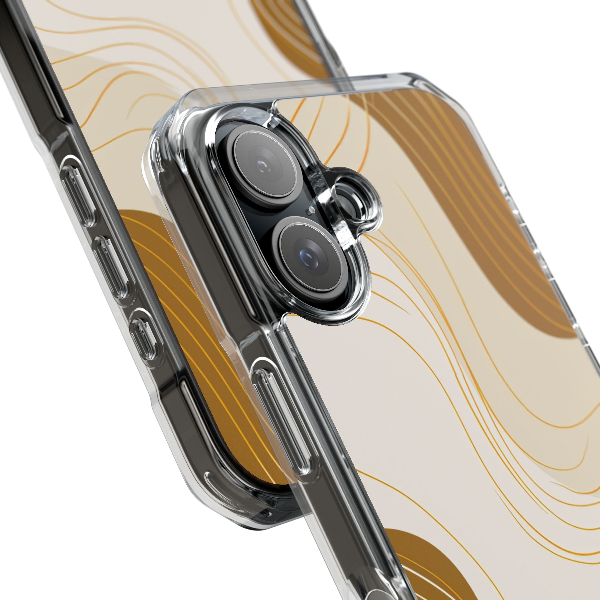 Golden Flow Lines iPhone 16 - Impact Clear+