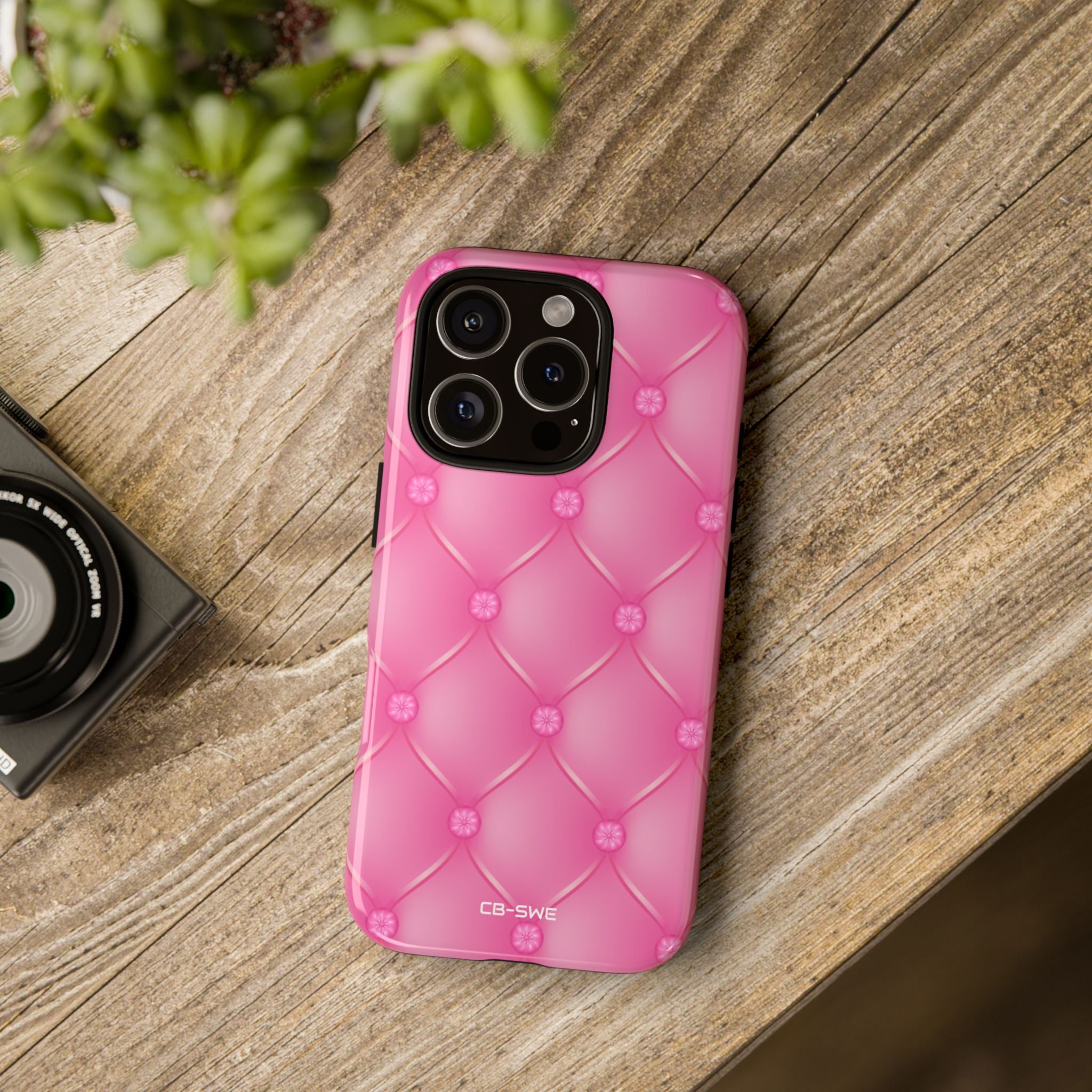 Quilted Pink Elegance - iPhone Case
