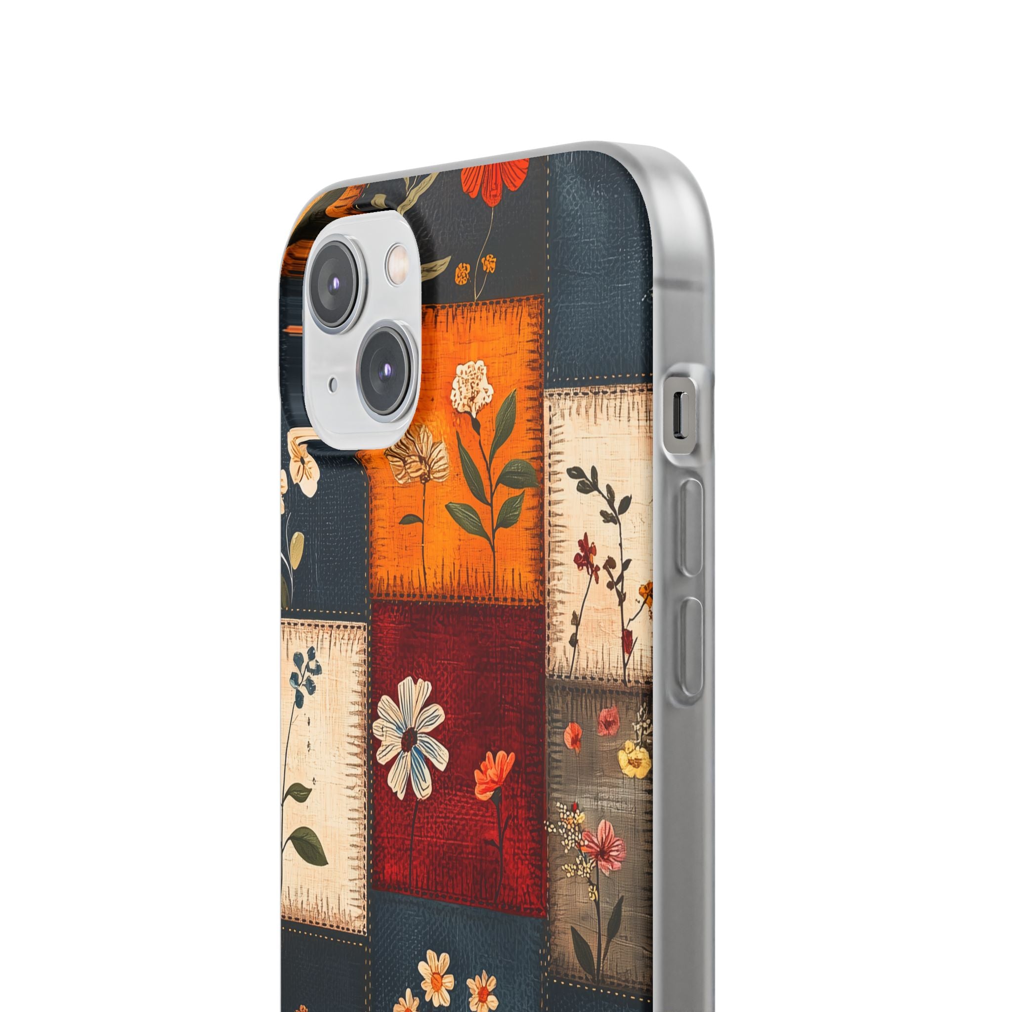 Patchwork Blooms iPhone 14 Plus Case - Soft