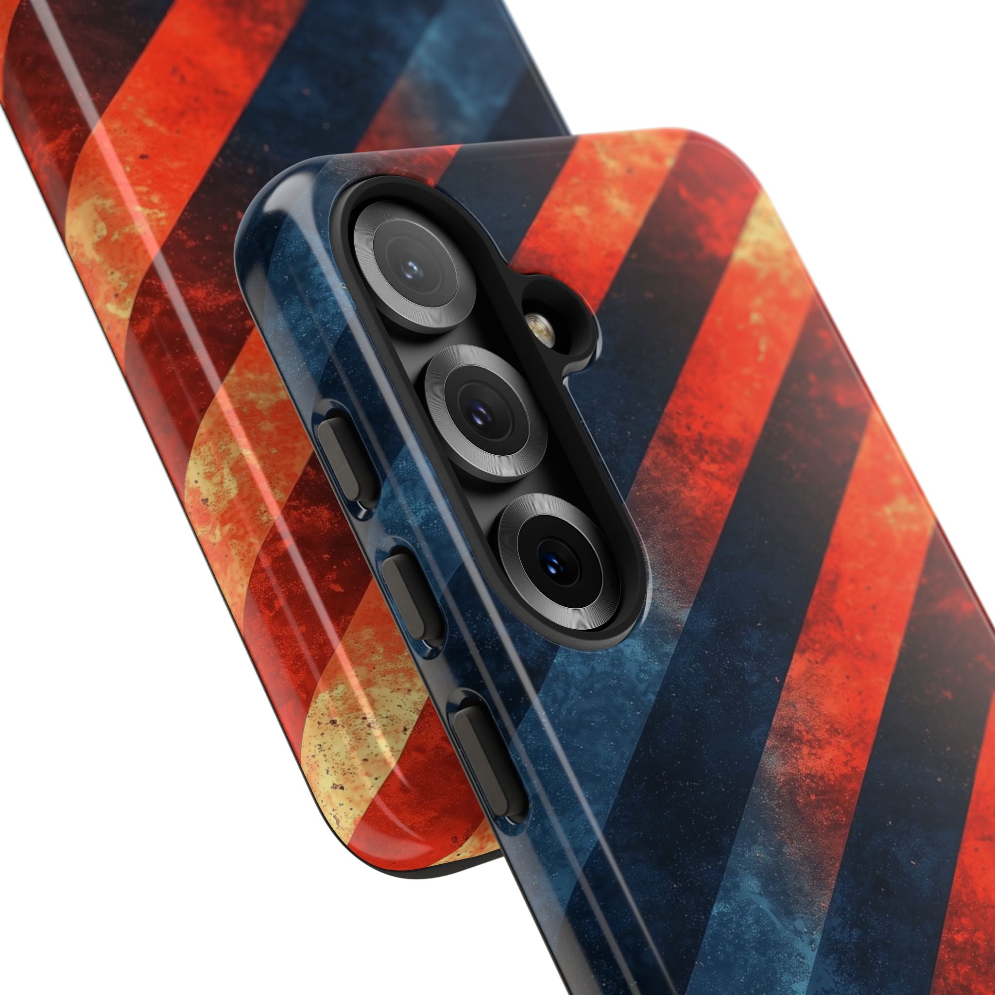 Diagonal Stripes Blaze Samsung S25 Case - Tough