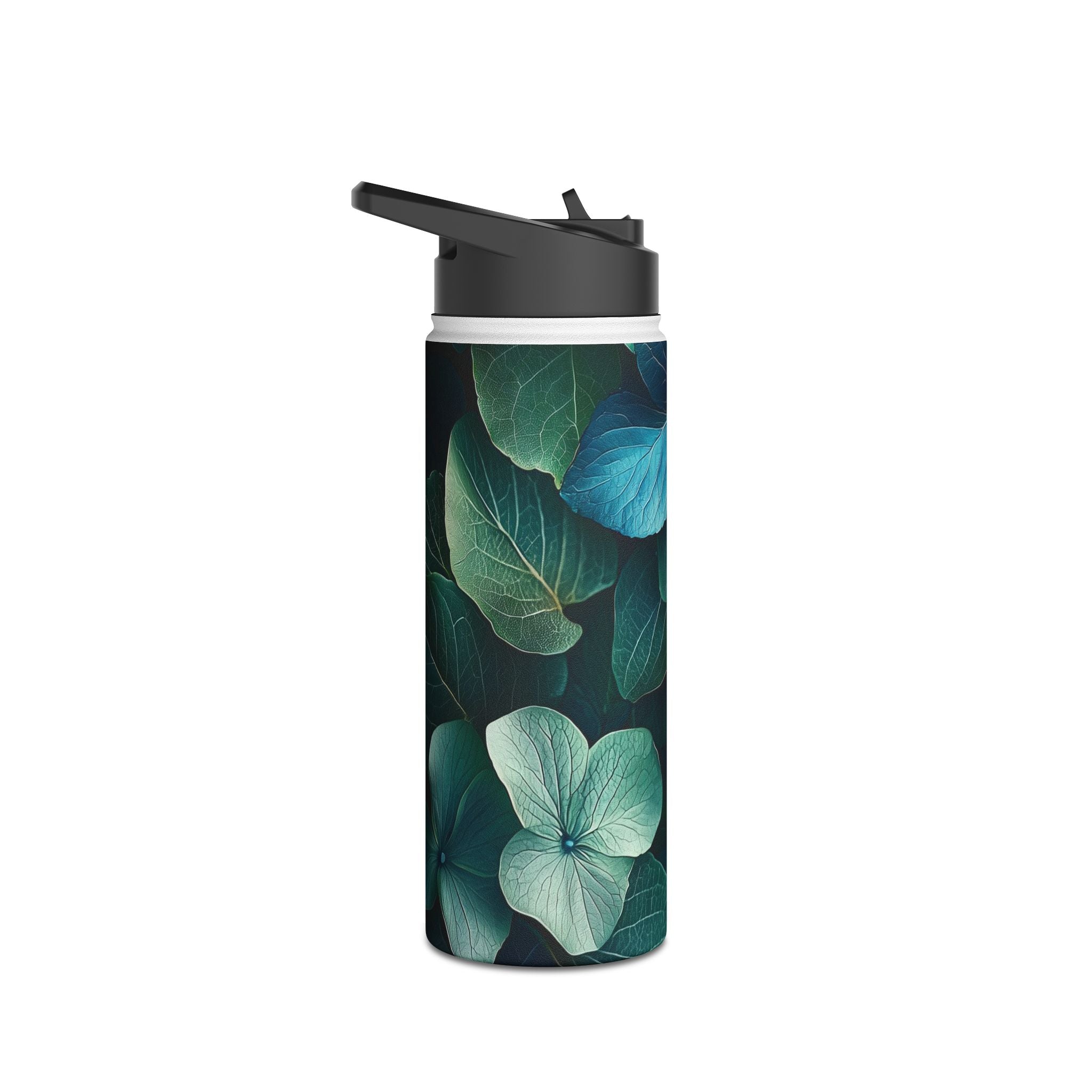 Teal Bloom - Stainless Steel Water Bottle
