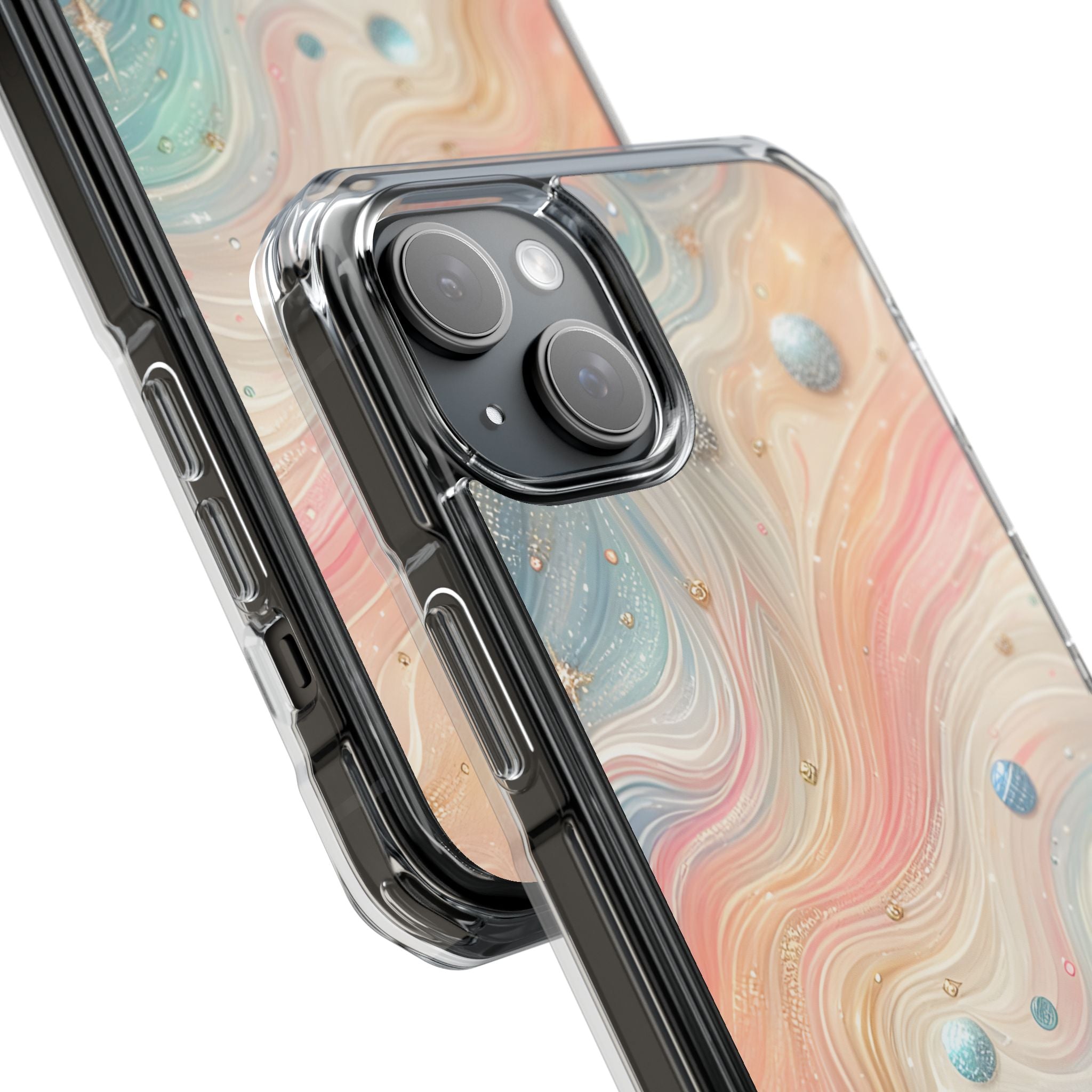 Iridescent Swirls iPhone 15 Plus Case - Impact