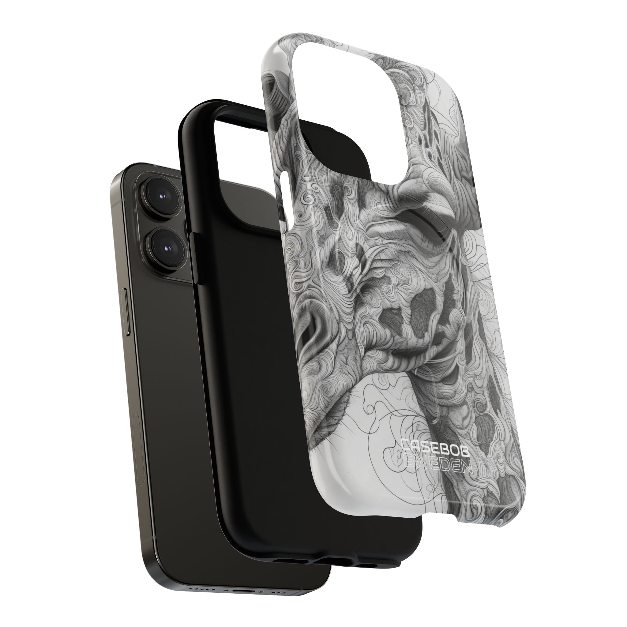 Swirling Giraffe Art iPhone 14 - Tough+