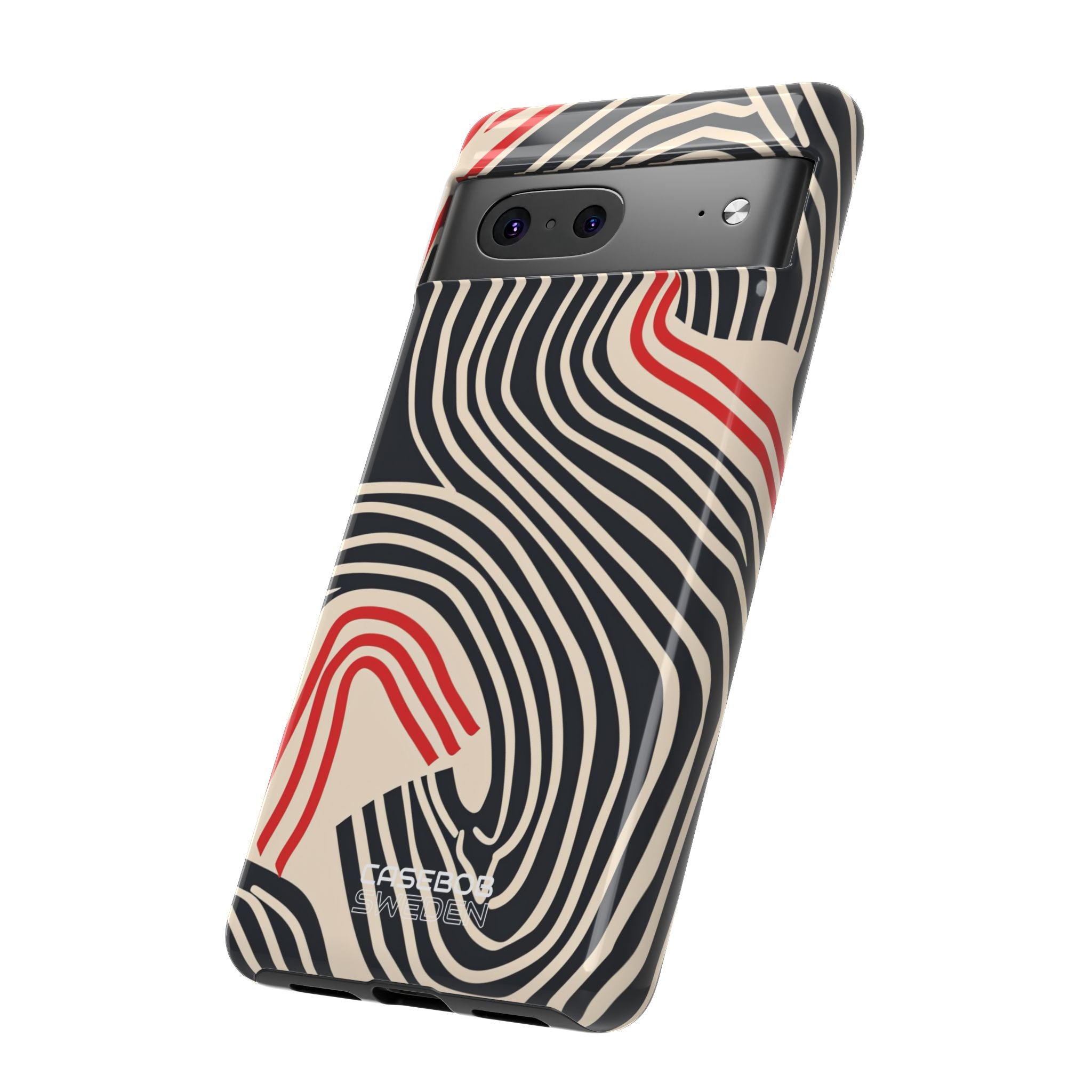 Wavy Red Flow Google Pixel 7 - Tough