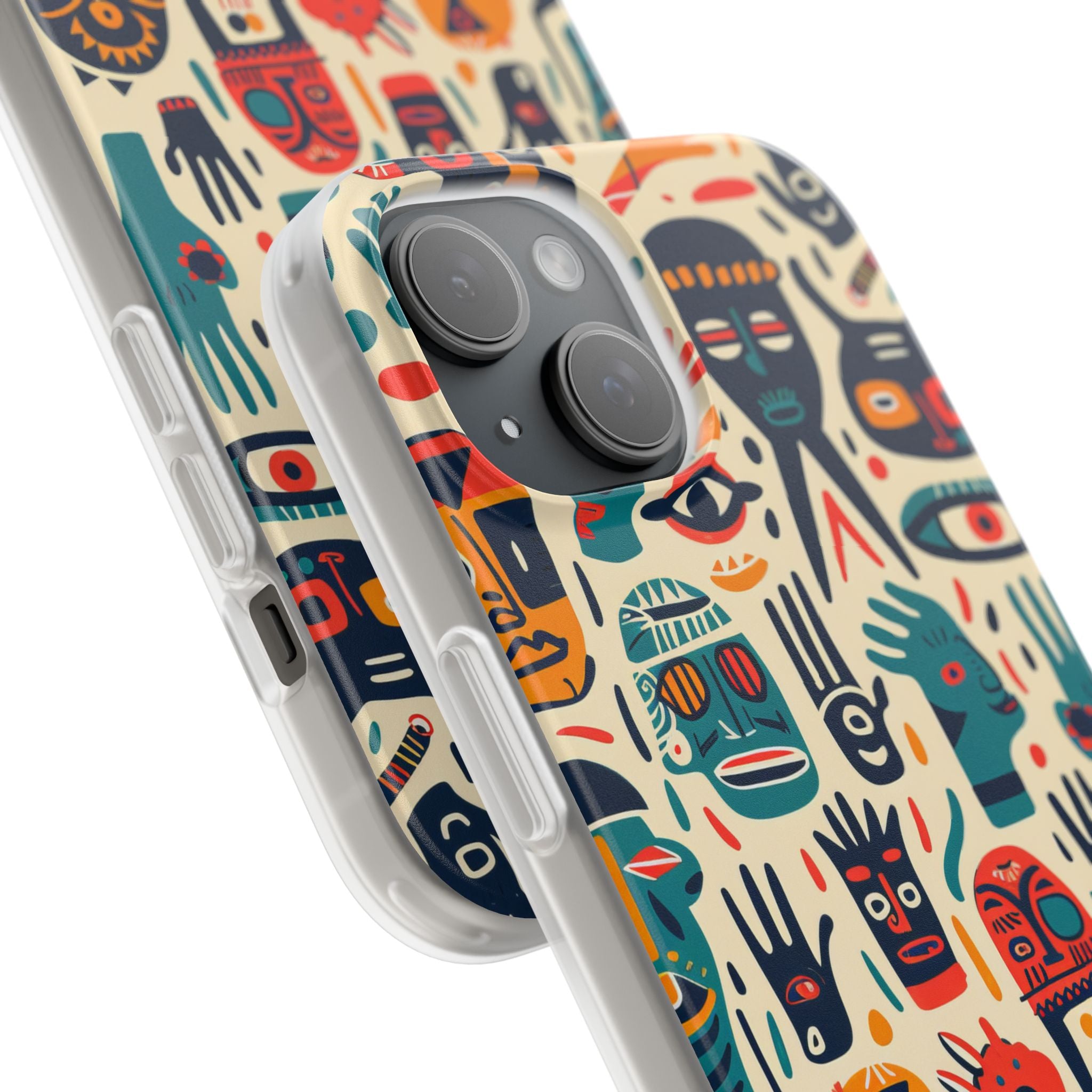 Vivid Faces iPhone 15 Case - Soft