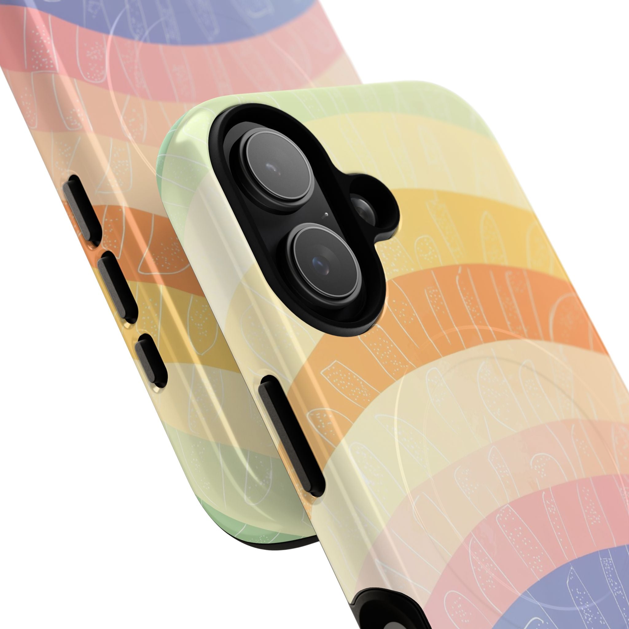 Pastel Rainbow Bands iPhone 17 Case - Tough+