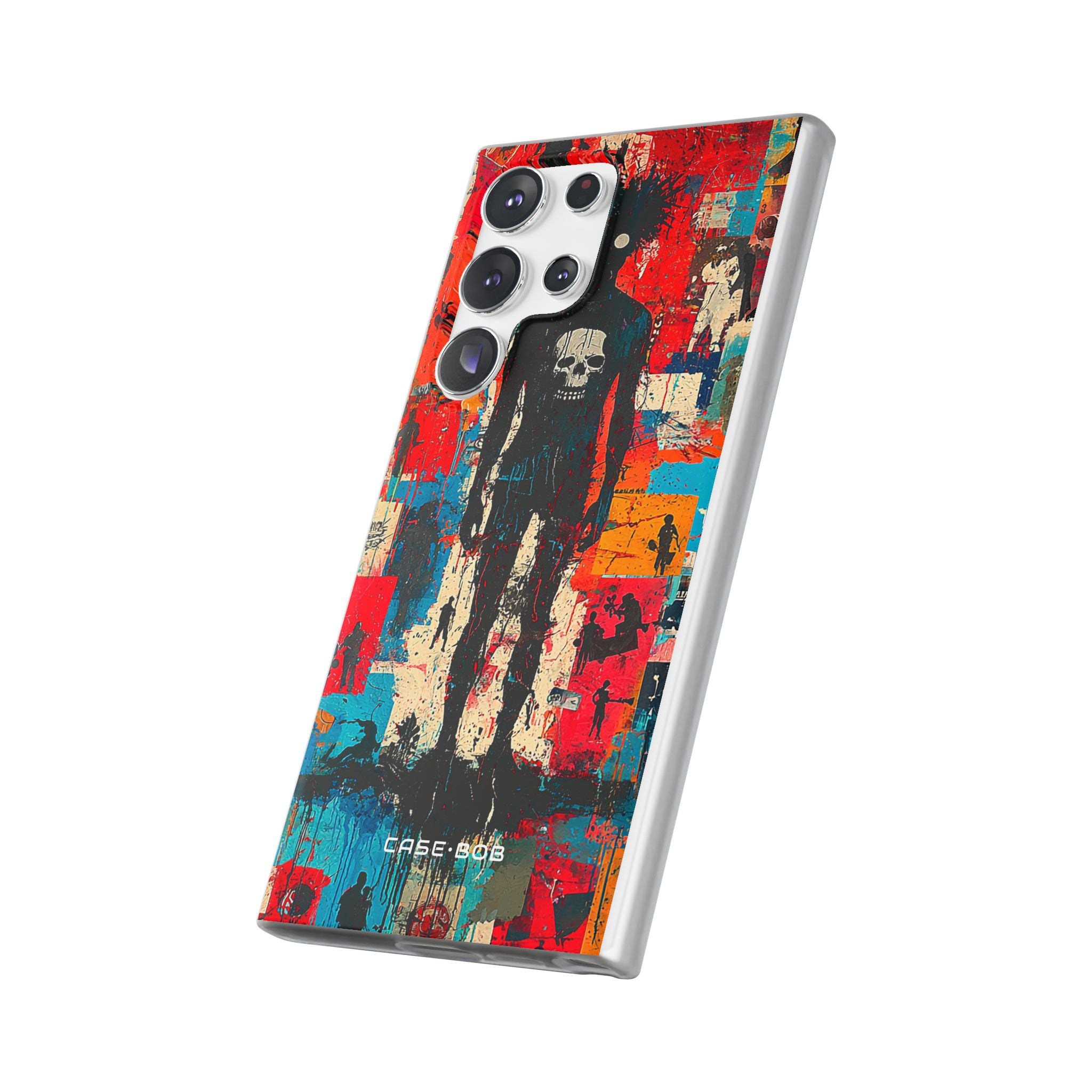 Spiky Skull Silhouette Samsung S23 Ultra Case - Soft