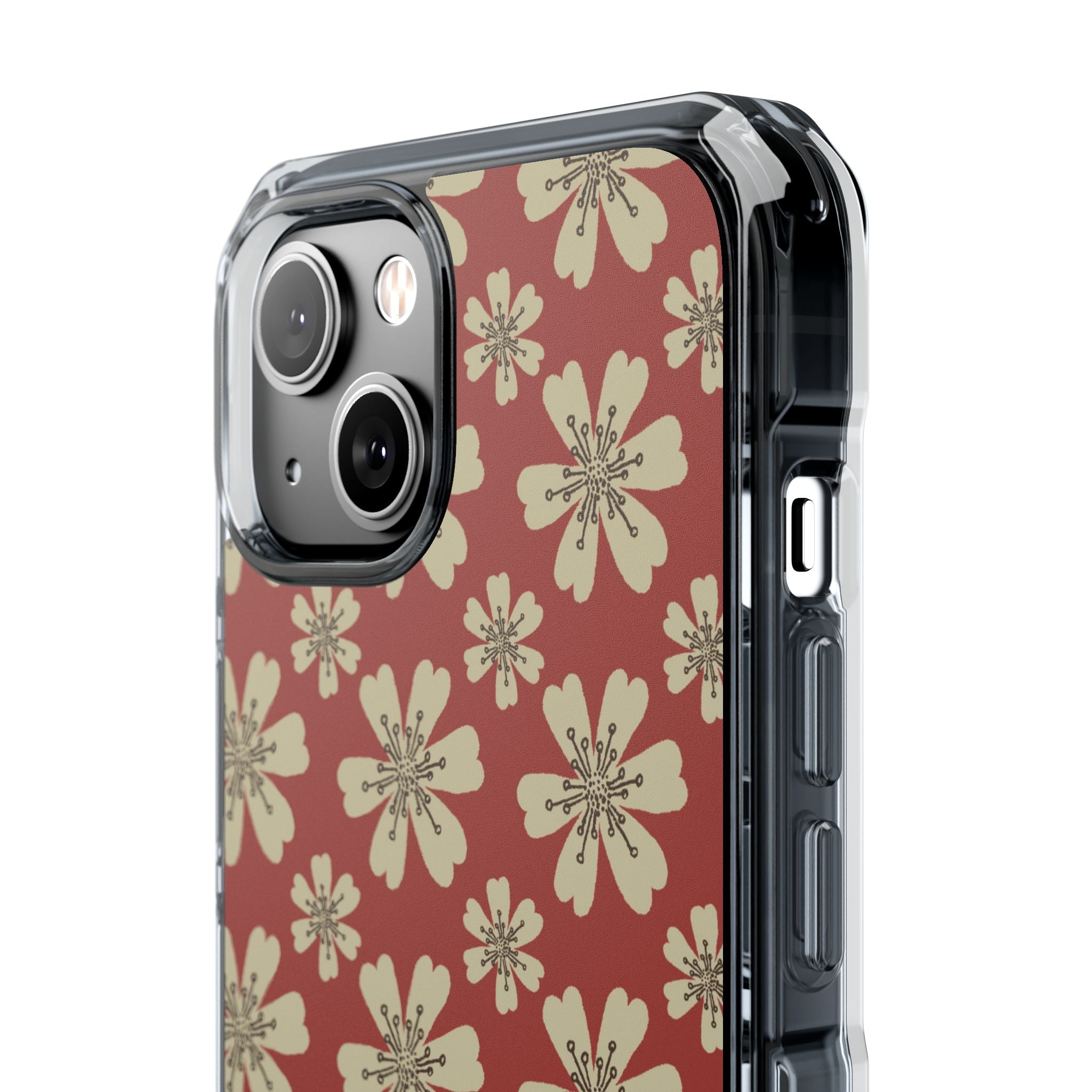 Retro Red Florals iPhone Case - Impact