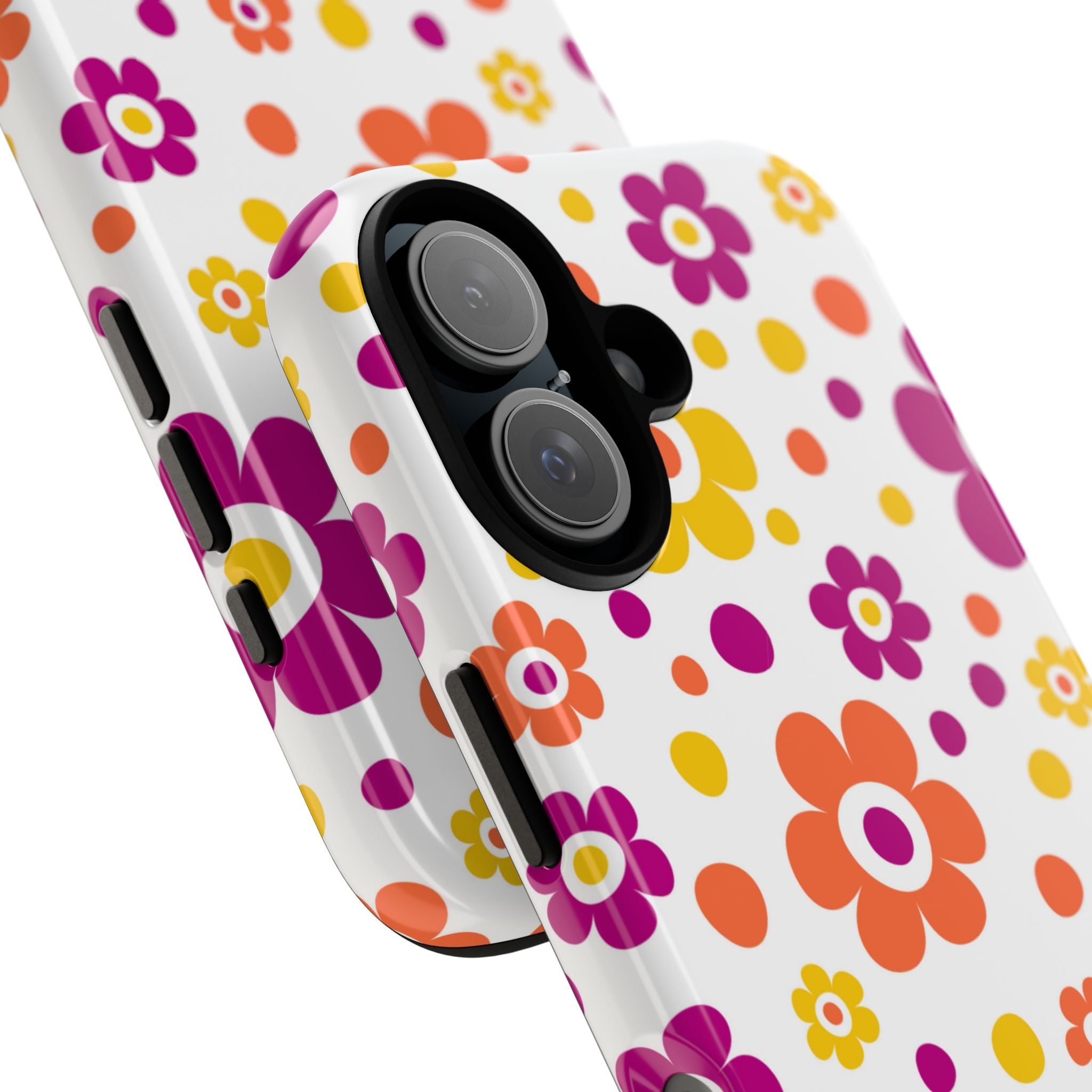 Retro Floral Playfulness - iPhone Case