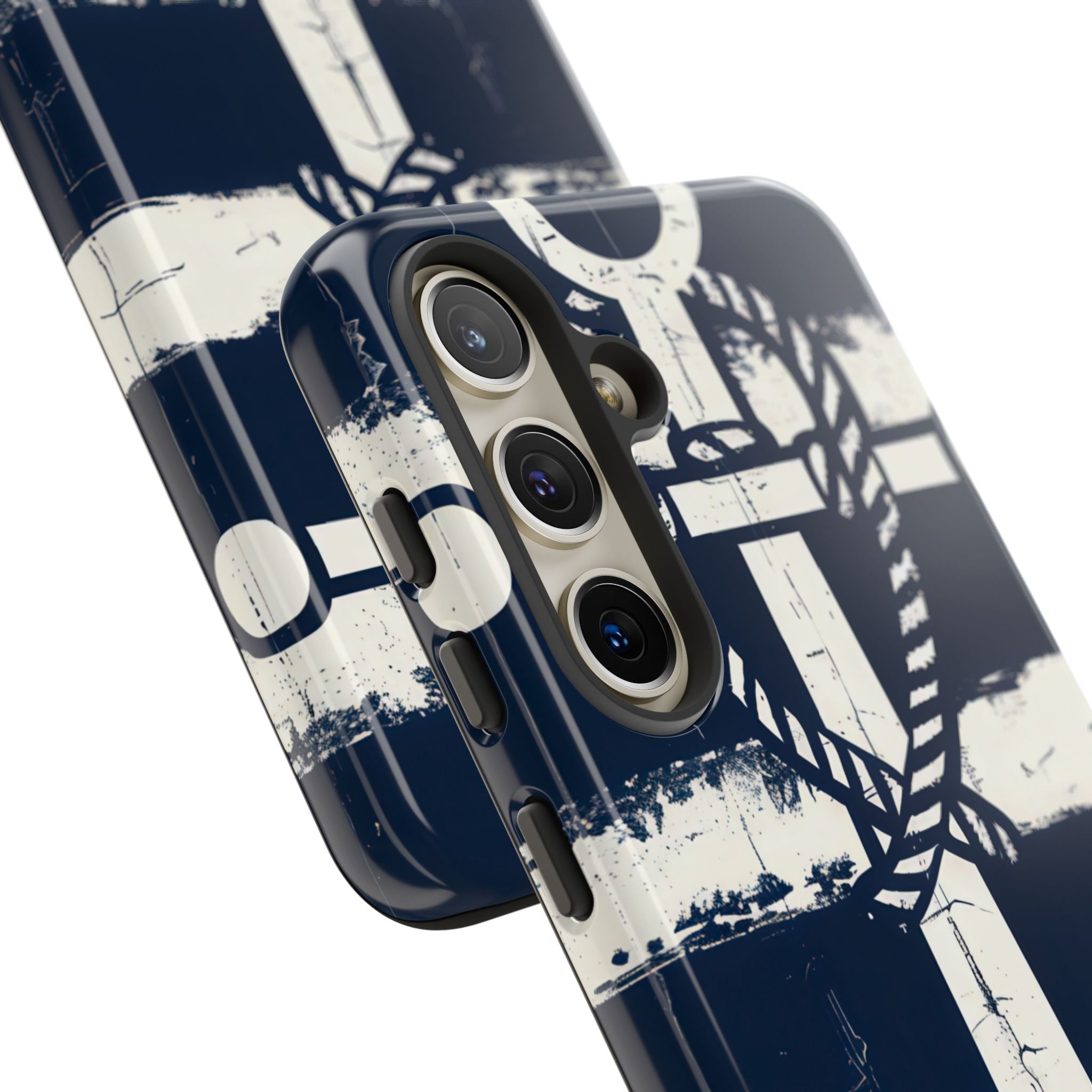 Navy Anchor Stripes Samsung S24 - Tough