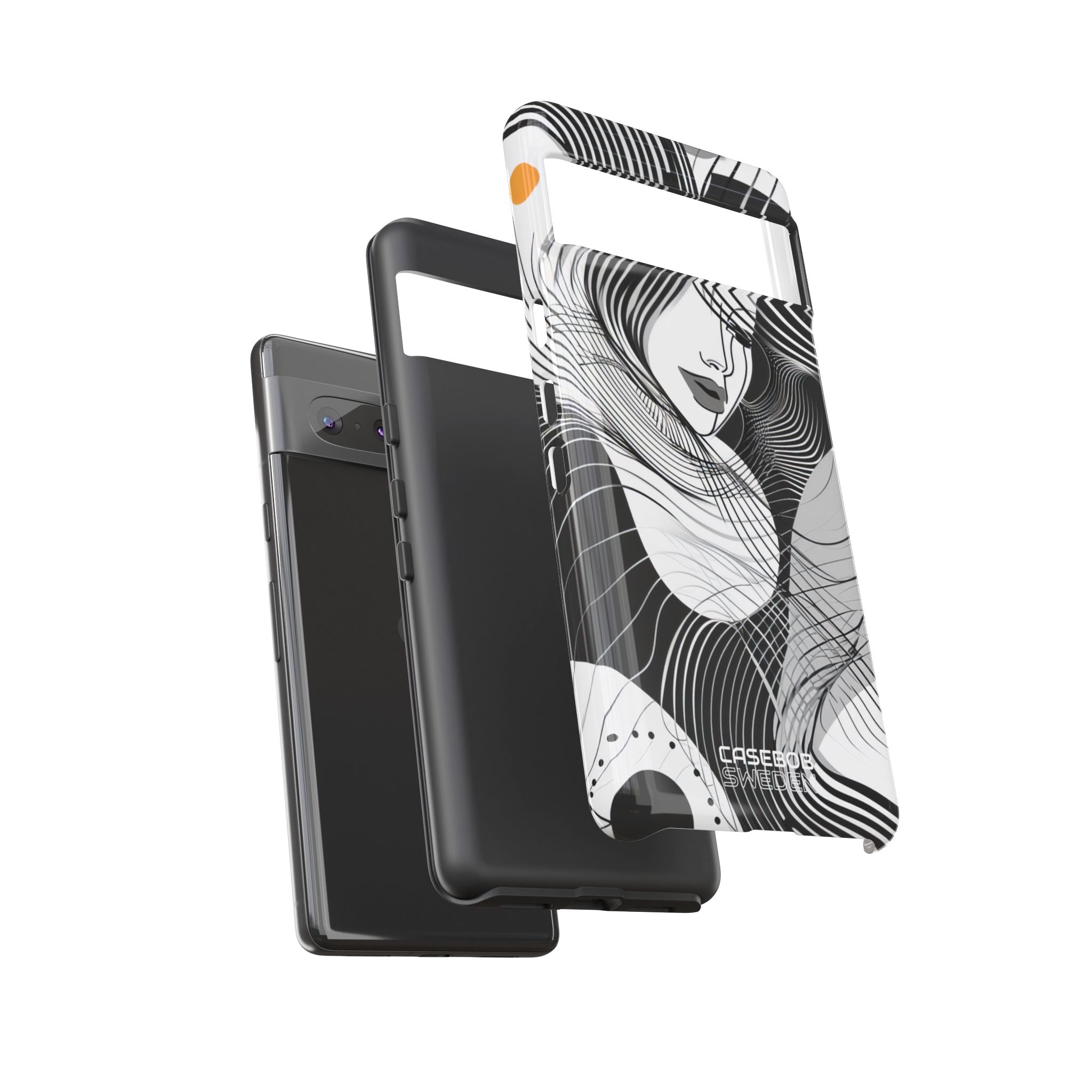 Orange Wave Motion Google Pixel 7 - Tough