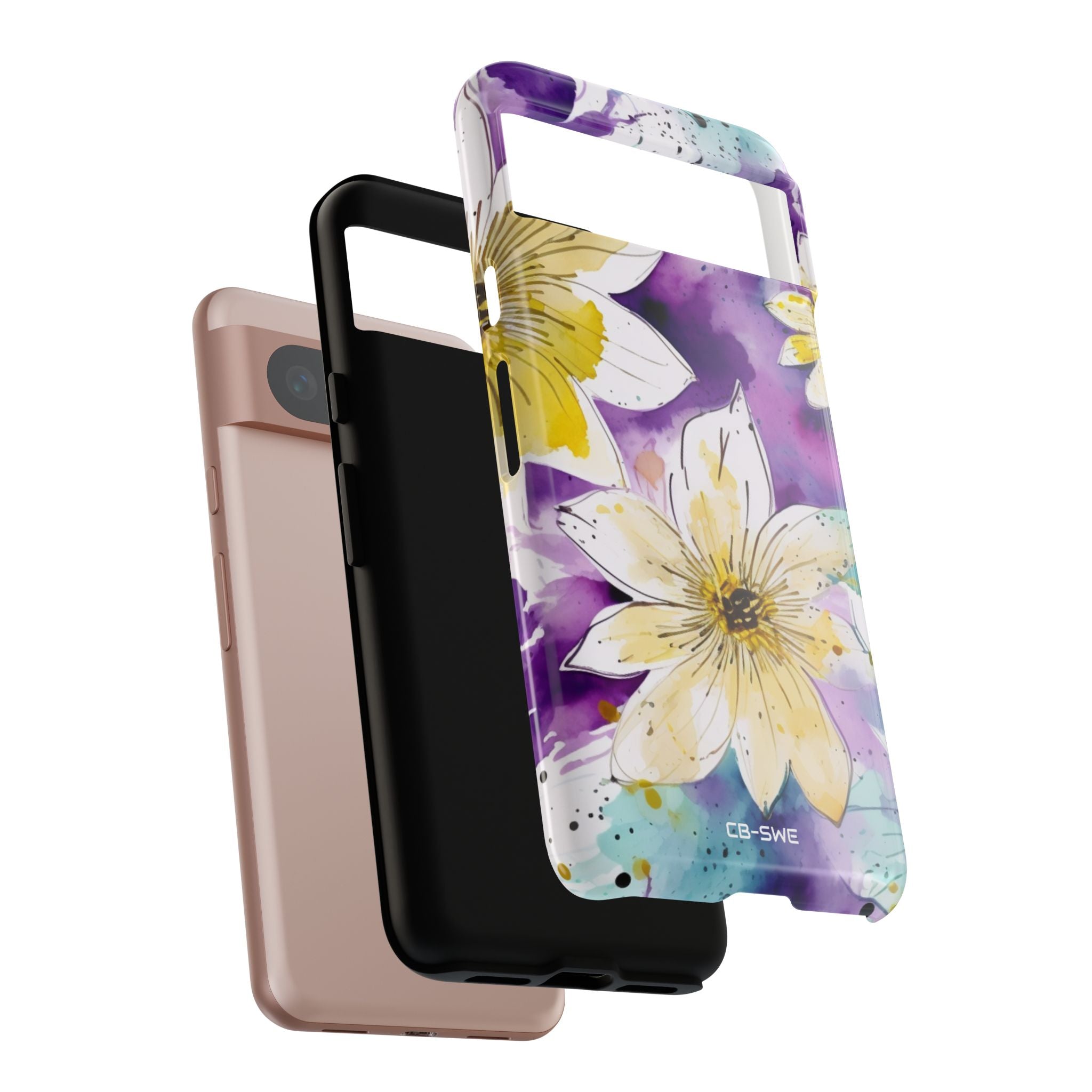 Vibrant Watercolor Flowers - Google Pixel Case