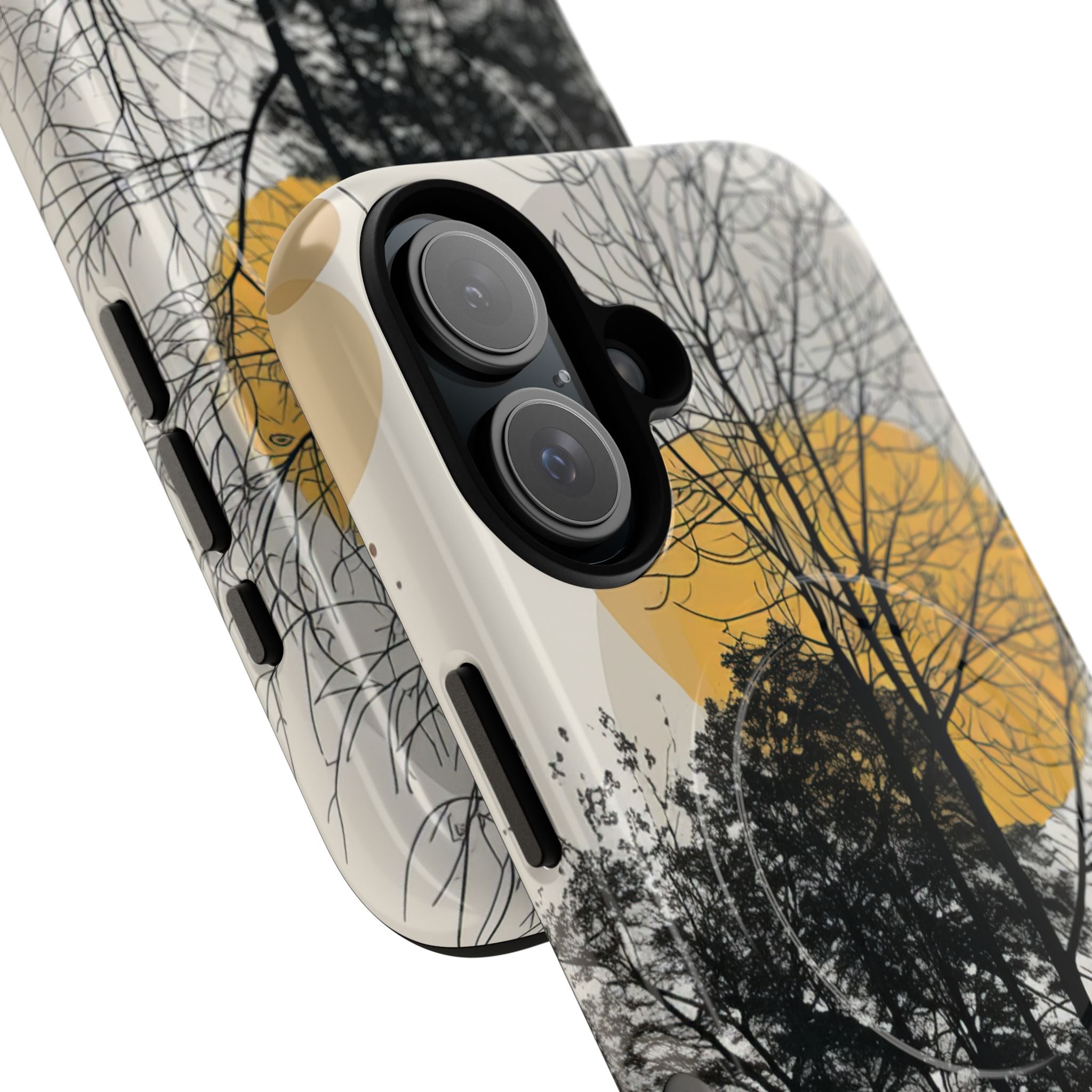 Silhouette della Foresta Dorata iPhone 16 - Tough+