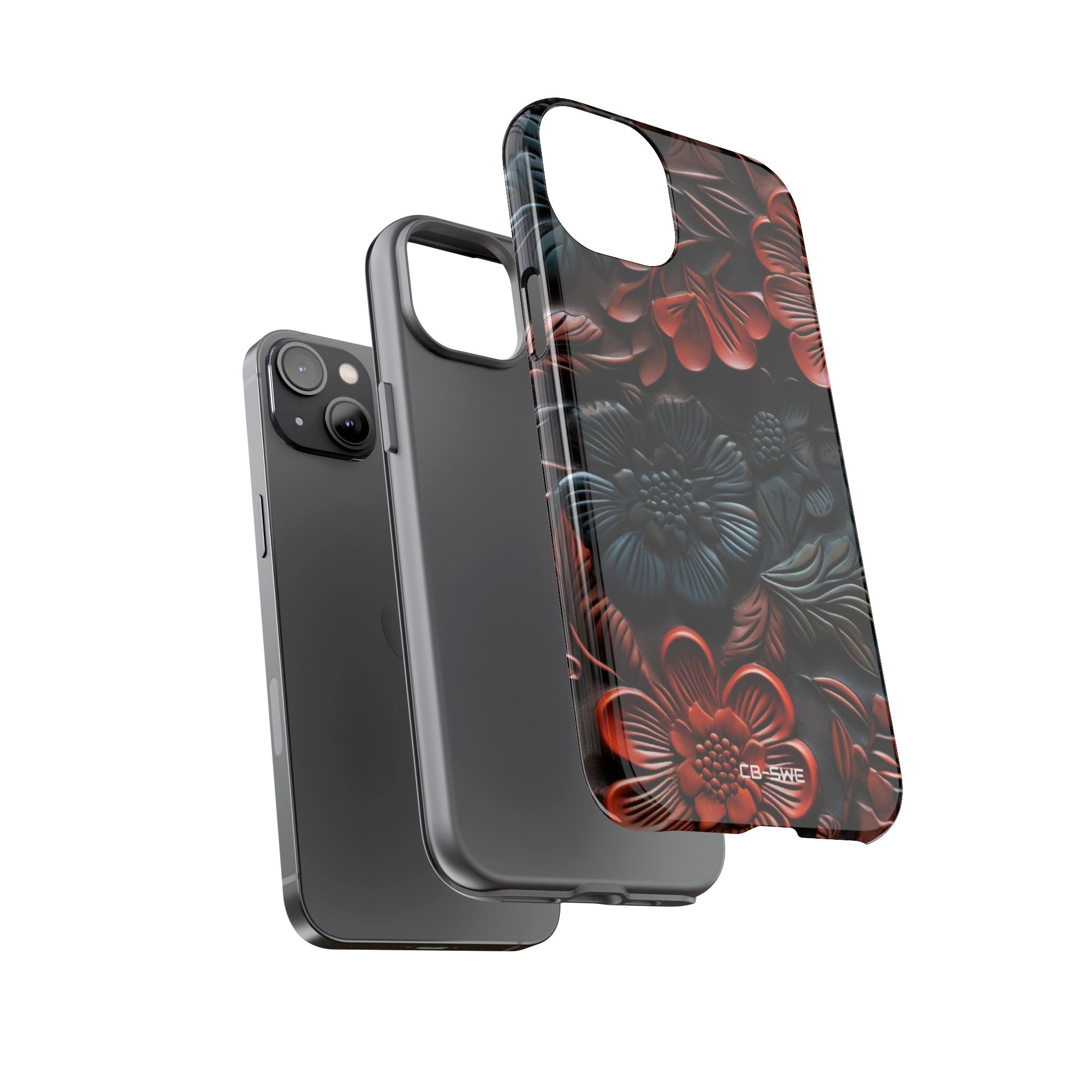 Sculpted Floral Elegance - iPhone Case