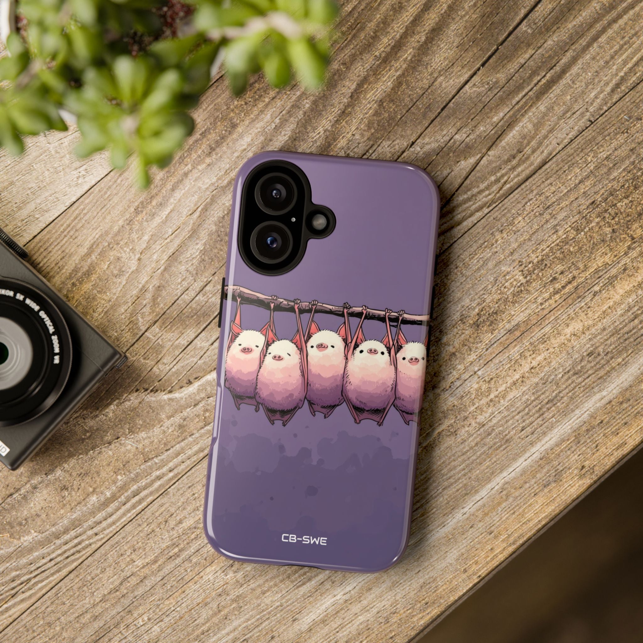 Bats Hang Playfully - iPhone Case