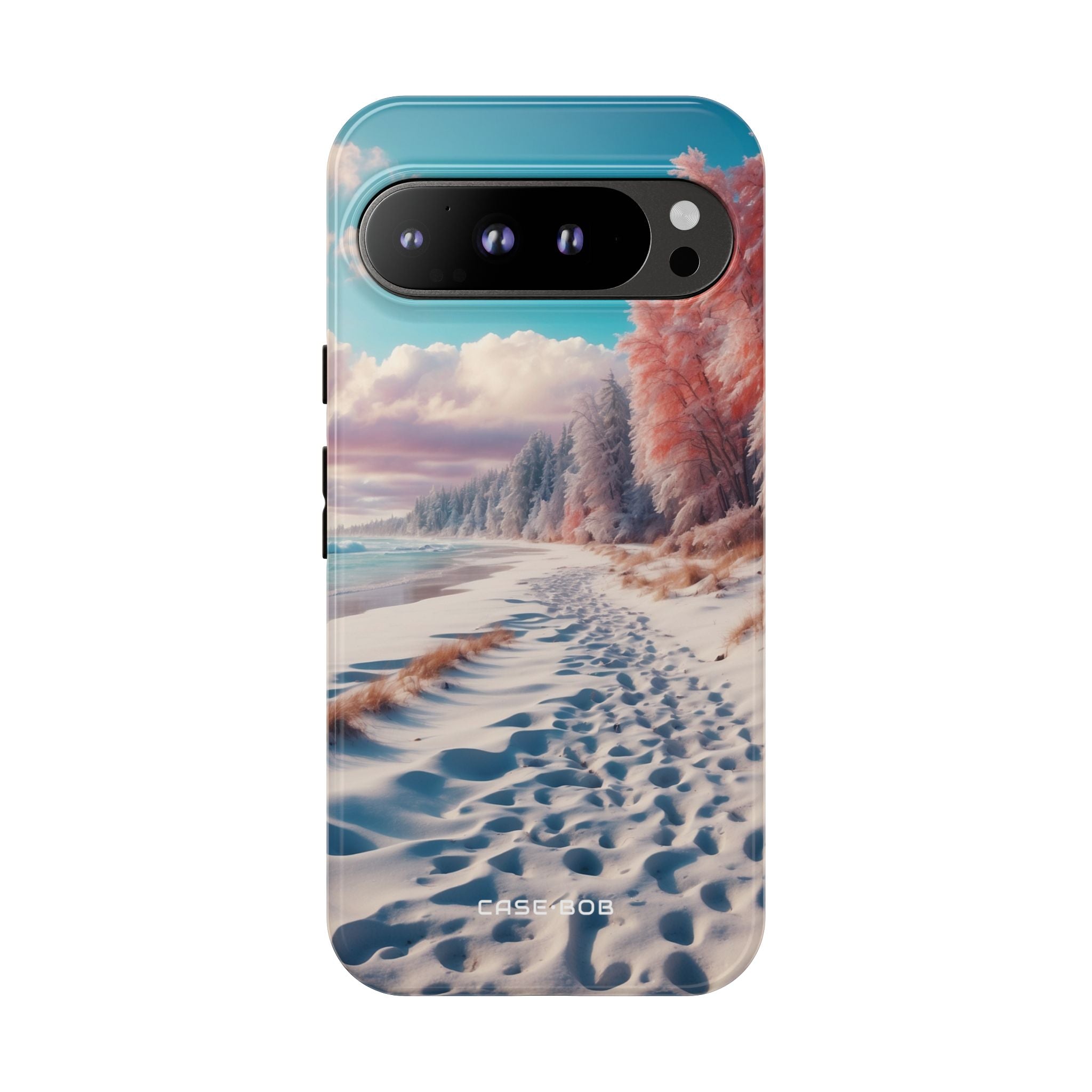 Snowy Footprints Google Pixel 9 Pro XL Case - Tough