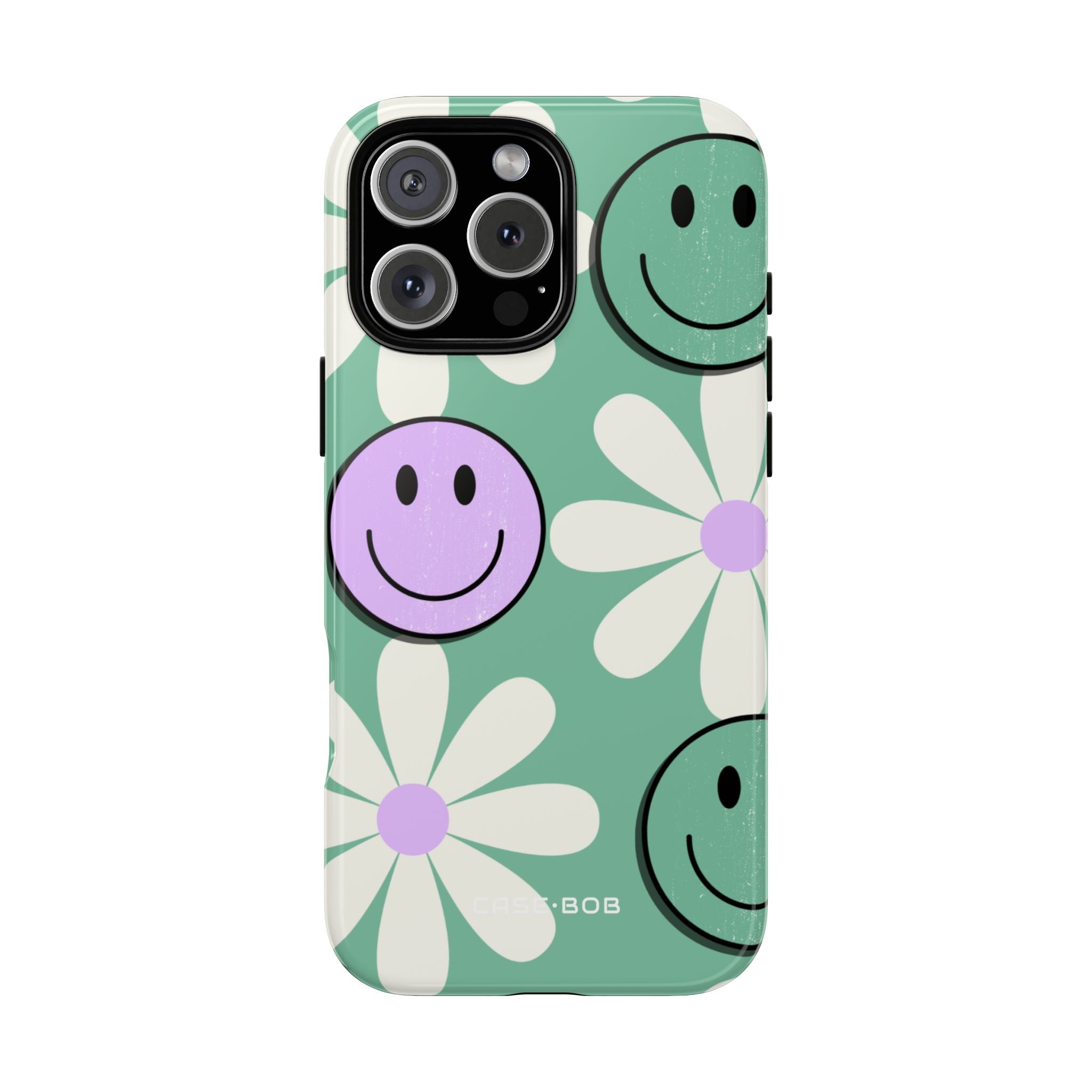 Smiley Daisy Glow iPhone 16 Pro Max Case - Tough