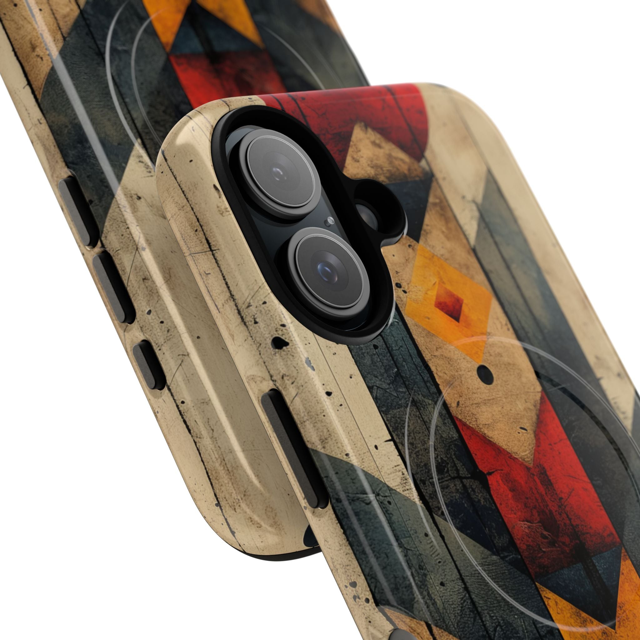 Geometric Fire Rise iPhone 16 - Tough+