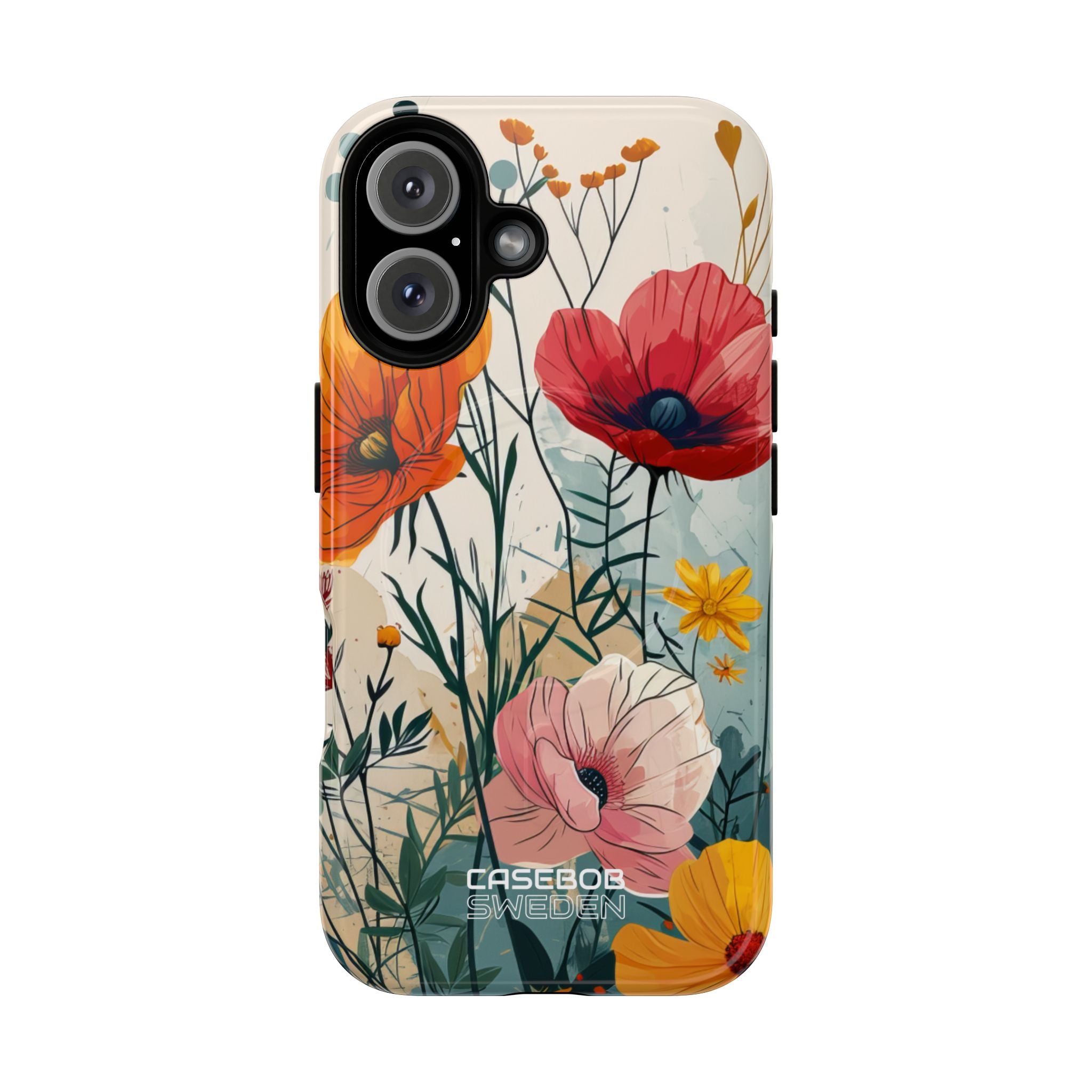 Vibrant Poppy Garden iPhone 16 - Tough+