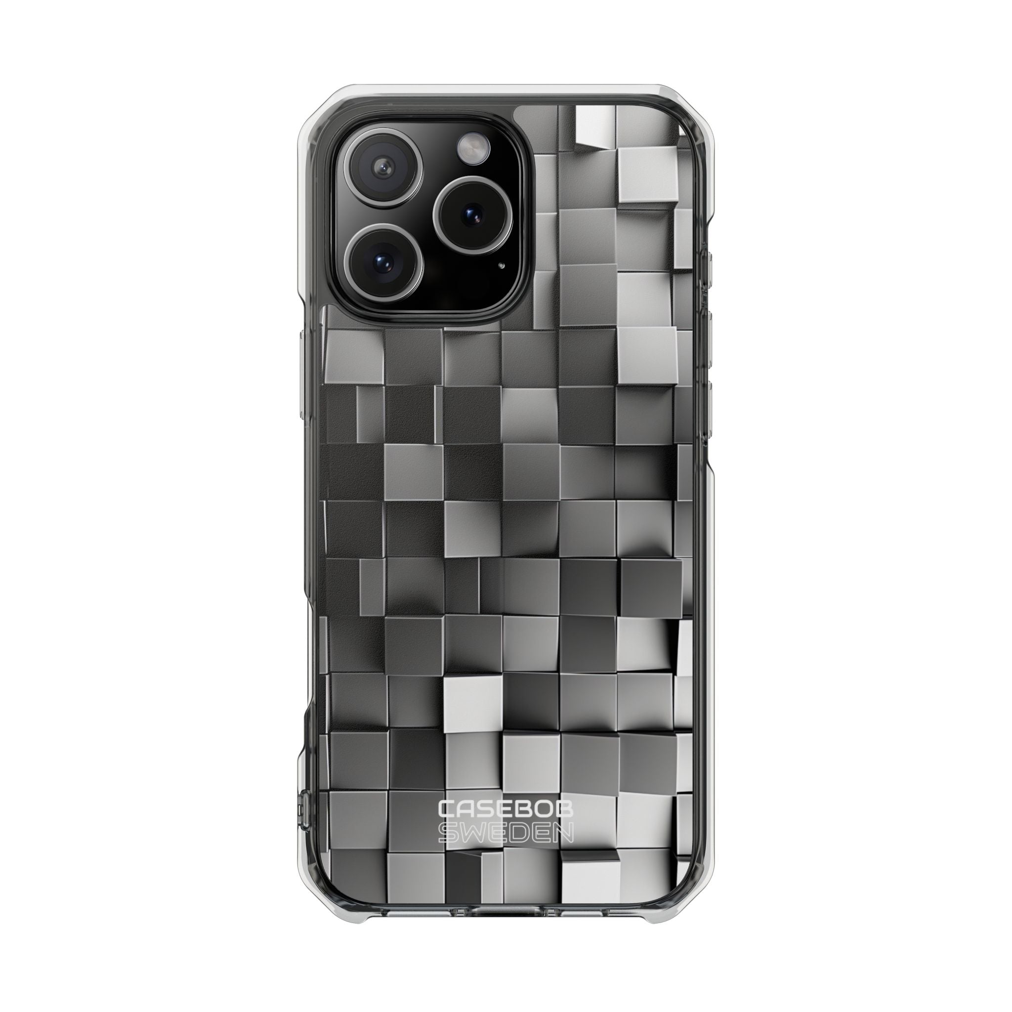 Monochrome Cube Depth iPhone 16 - Impact Clear+